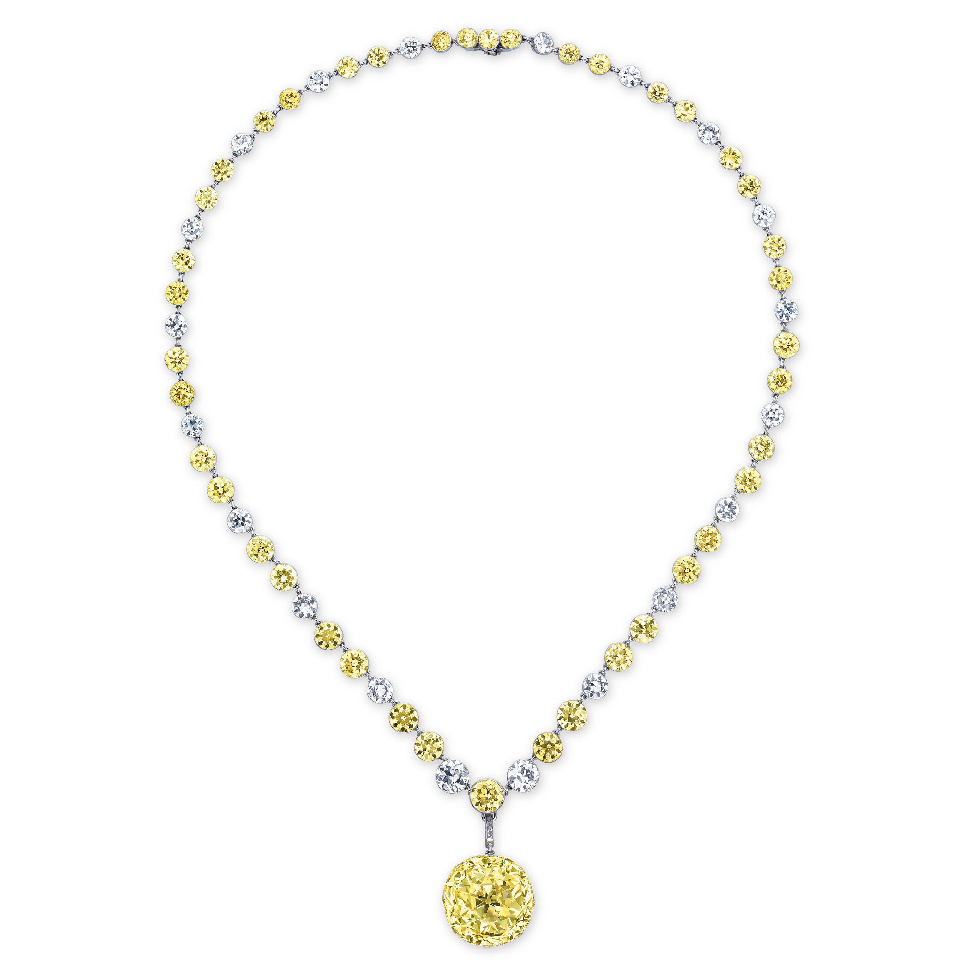 Image result for A UNIQUE BELLE ÃPOQUE COLOURED DIAMOND AND DIAMOND PENDANT NECKLACE