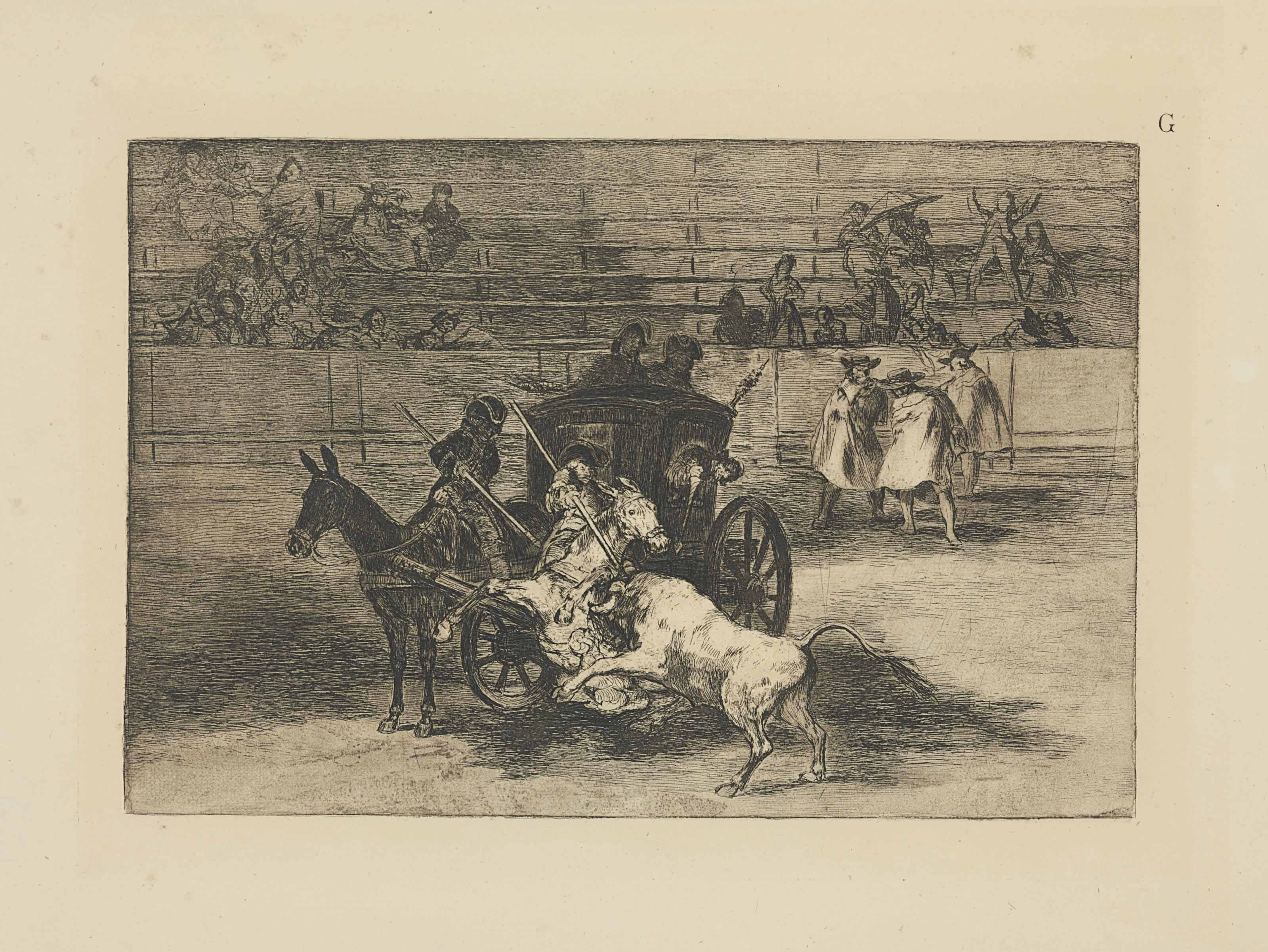 Five additional plates from; La Tauromaquia (D. 257, 259, 260, 262, 263; H. 237, 239, 240, 242, 243)
