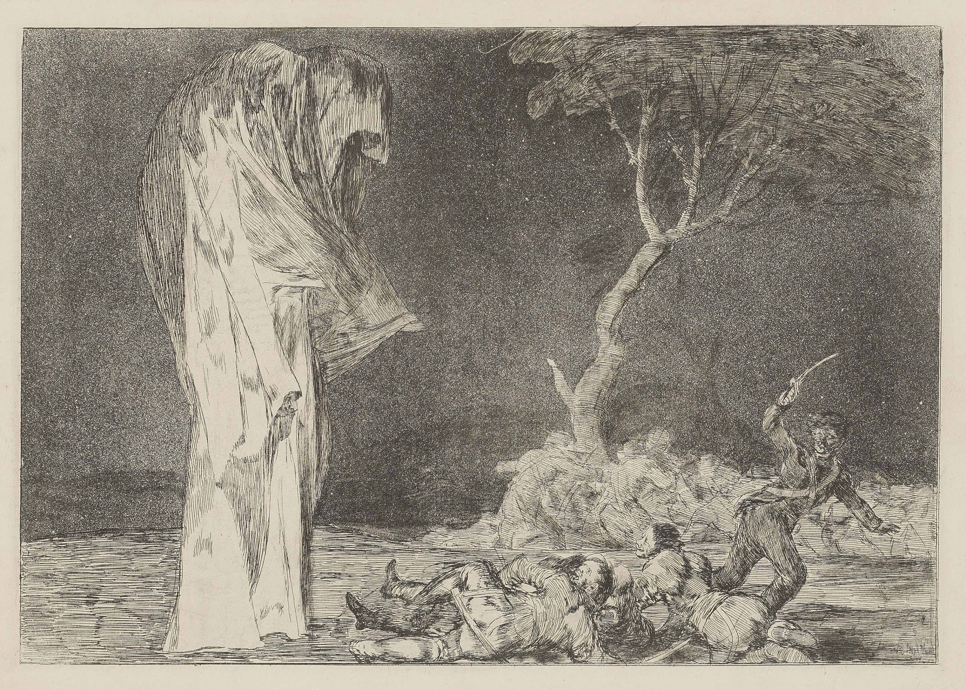Por temor no pierdas honor (Do not lose honor through fear), plate 2 from; Los Proverbios (D. 203; H. 249)
