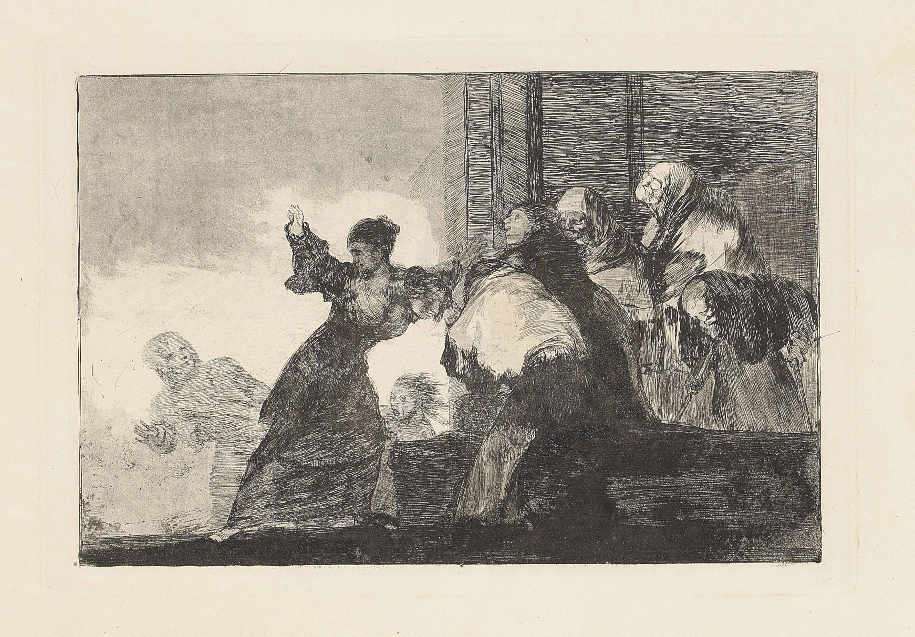 Disparate Pobre (Two heads are better than one), plate 11 from; Los Proverbios (D. 212; H. 258)
