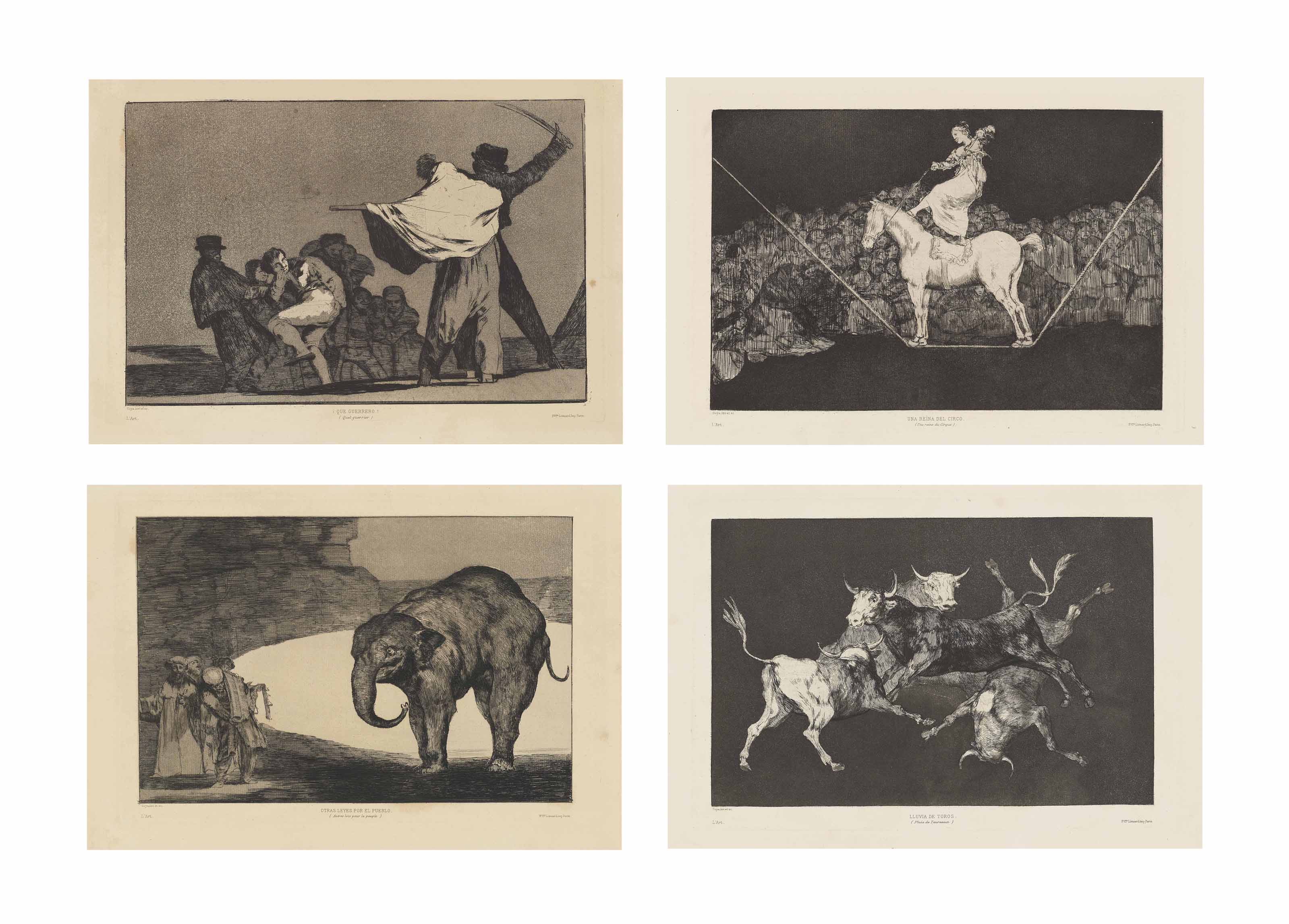 The four additional plates for; Los Proverbios (D. 220-3; H. 266-9)
