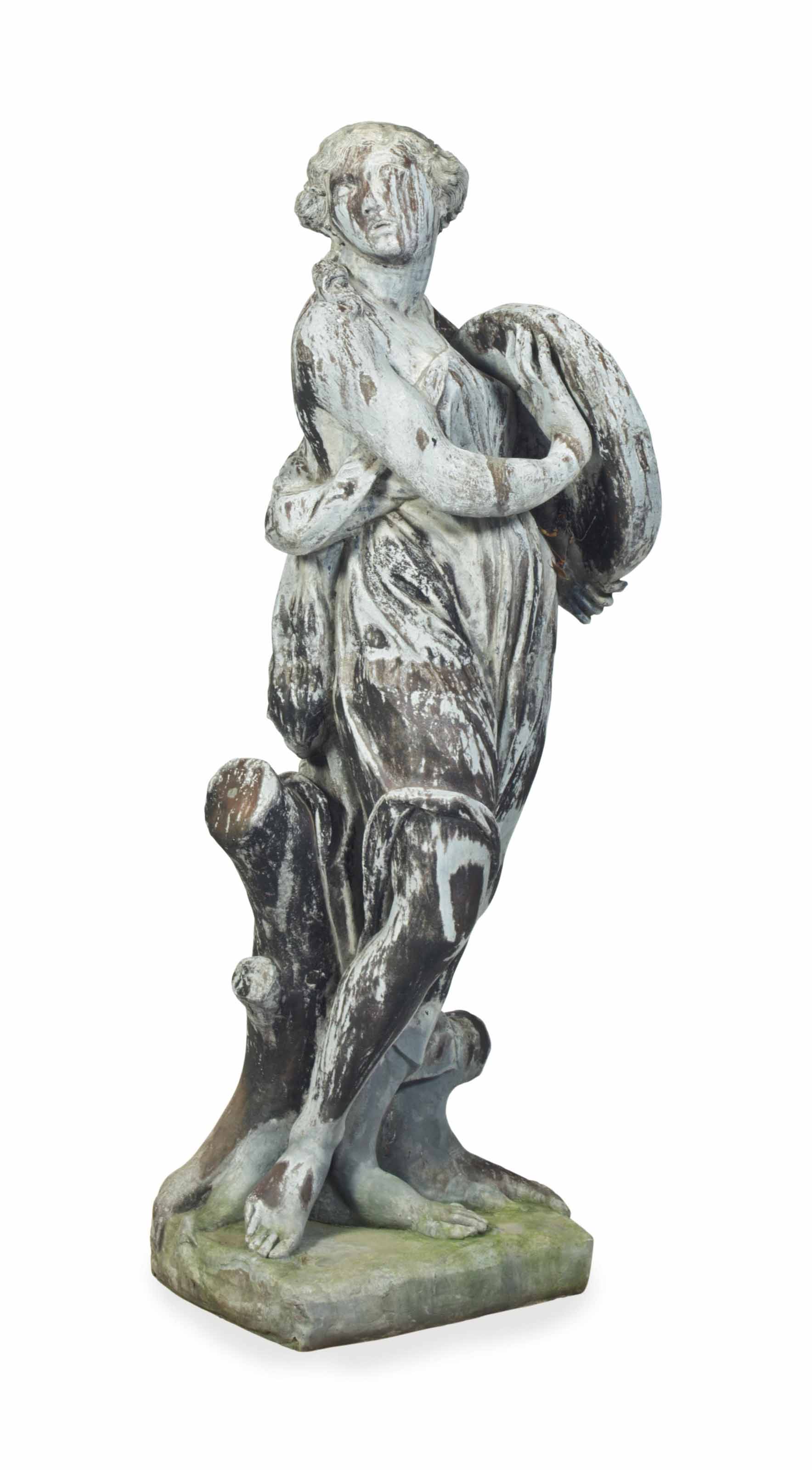 A LEAD GARDEN STATUE OF A MAIDEN, , LATE 19TH/20TH CENTURY Christie's
