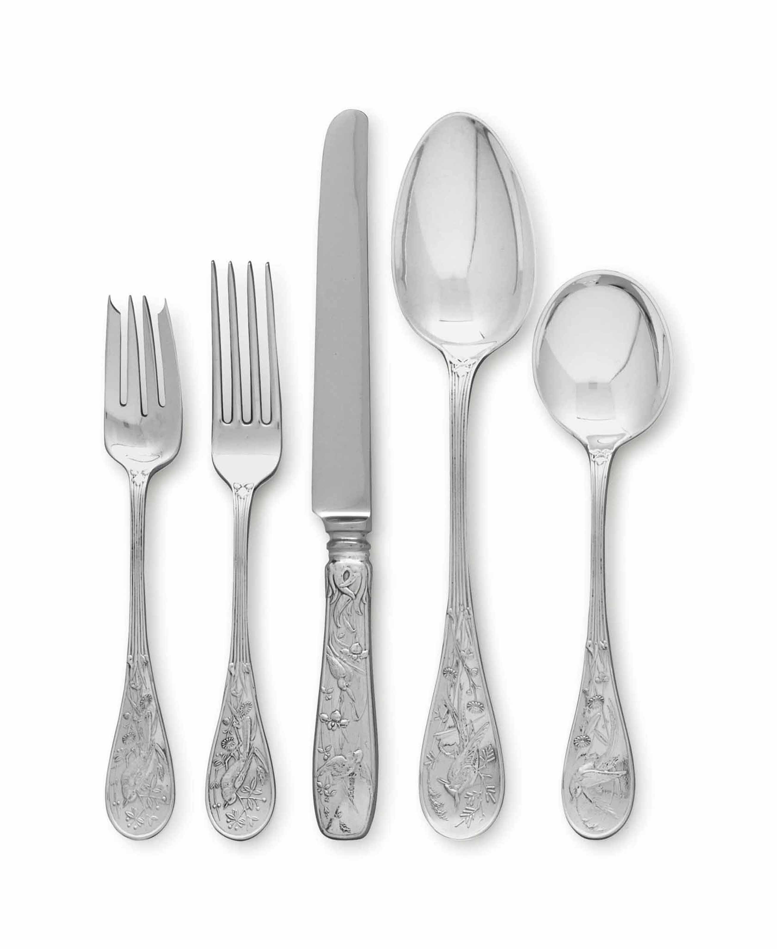 A SILVER FLATWARE SERVICE , MARK OF TIFFANY & CO., NEW YORK, 20TH