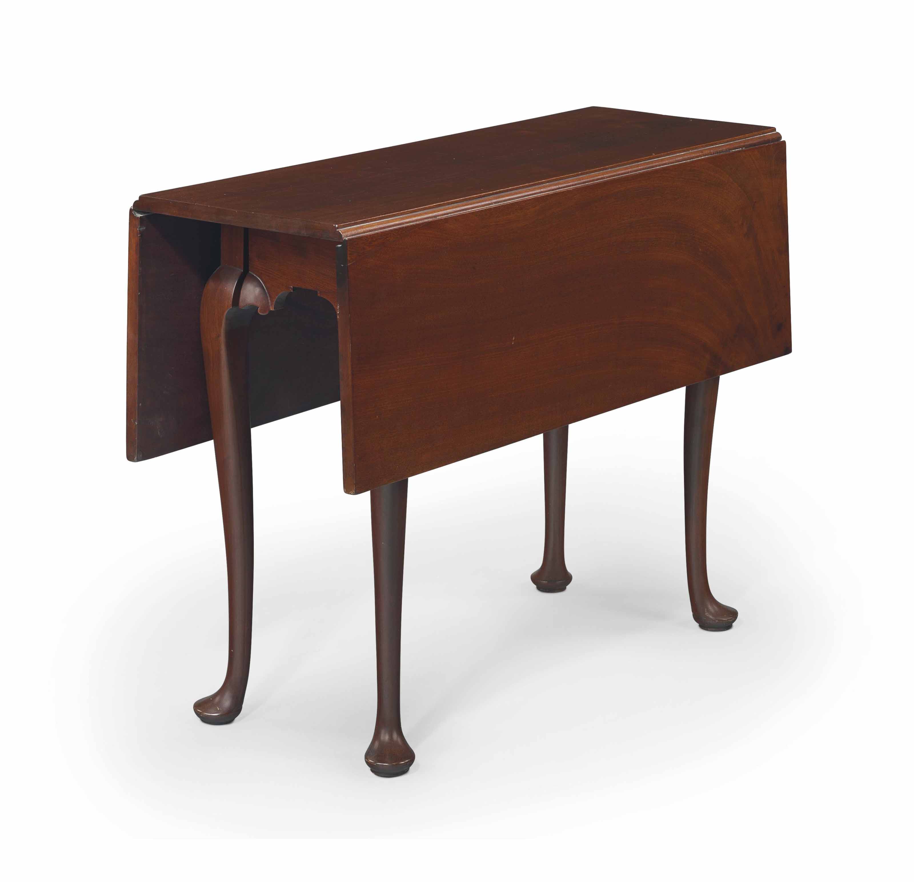 A QUEEN ANNE MAHOGANY DROPLEAF TABLE , PROBABLY NORTH SHORE