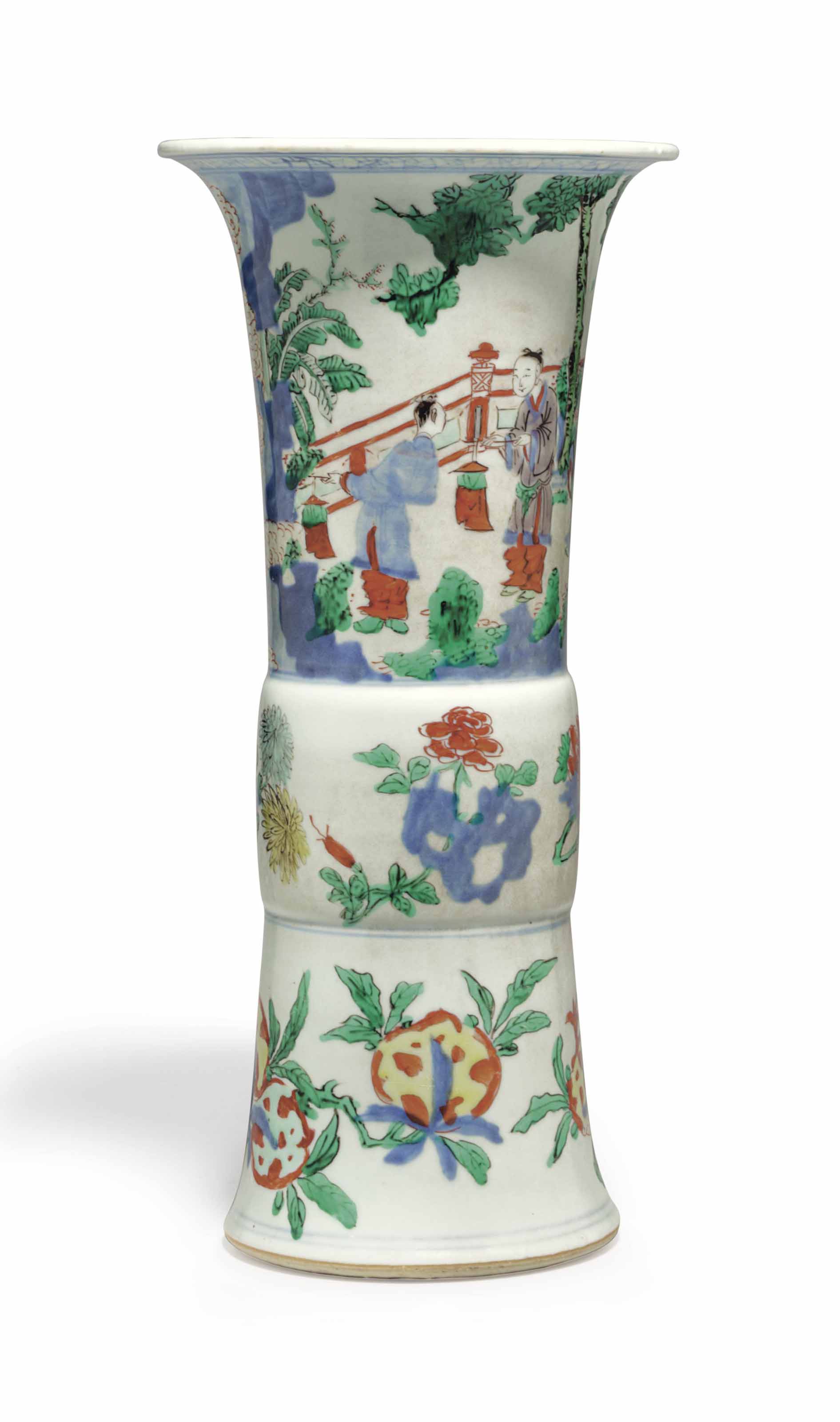 A CHINESE WUCAI PORCELAIN BEAKER VASE , MID17TH CENTURY Christie's