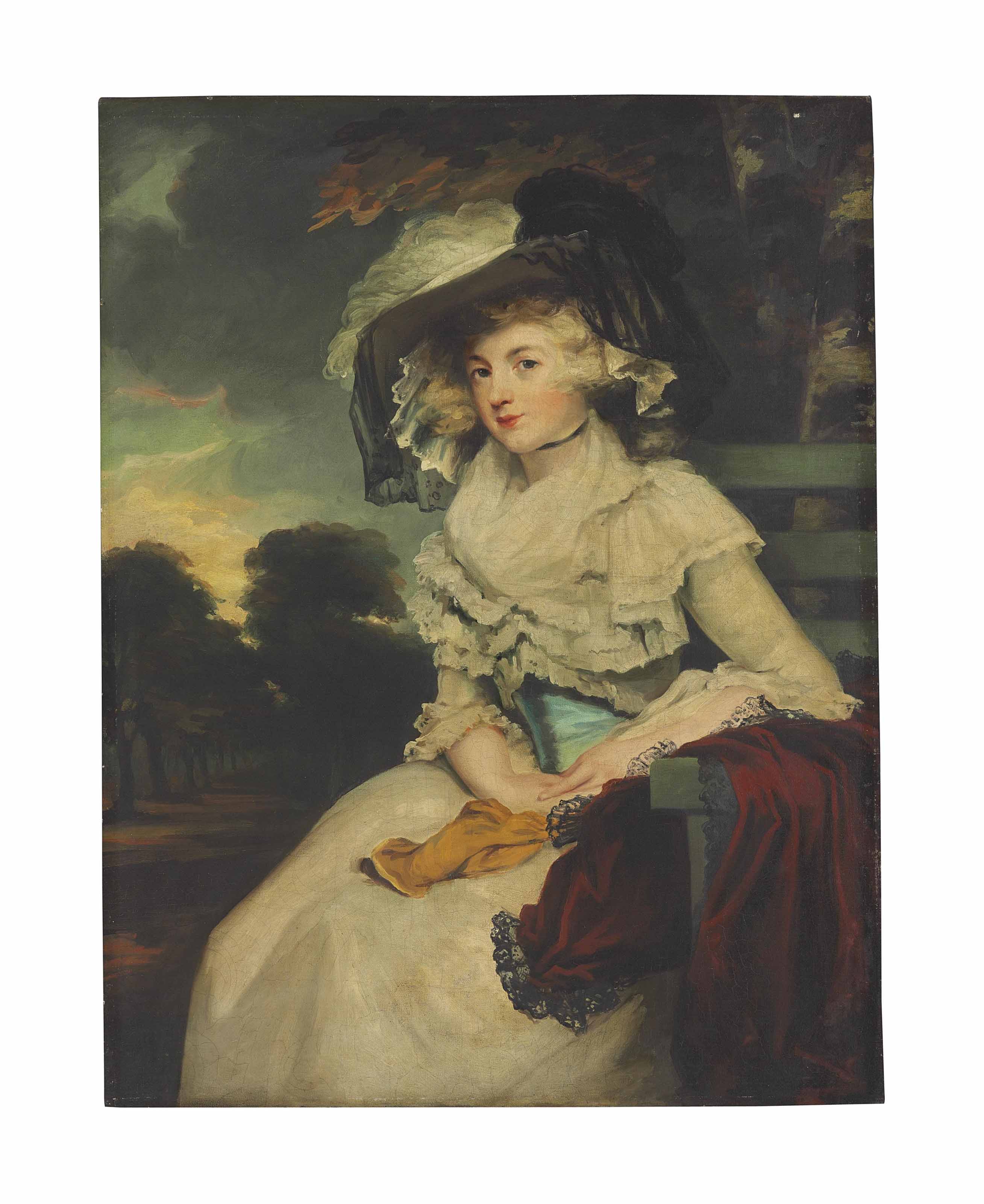Portrait of a lady, three-quarter length 
