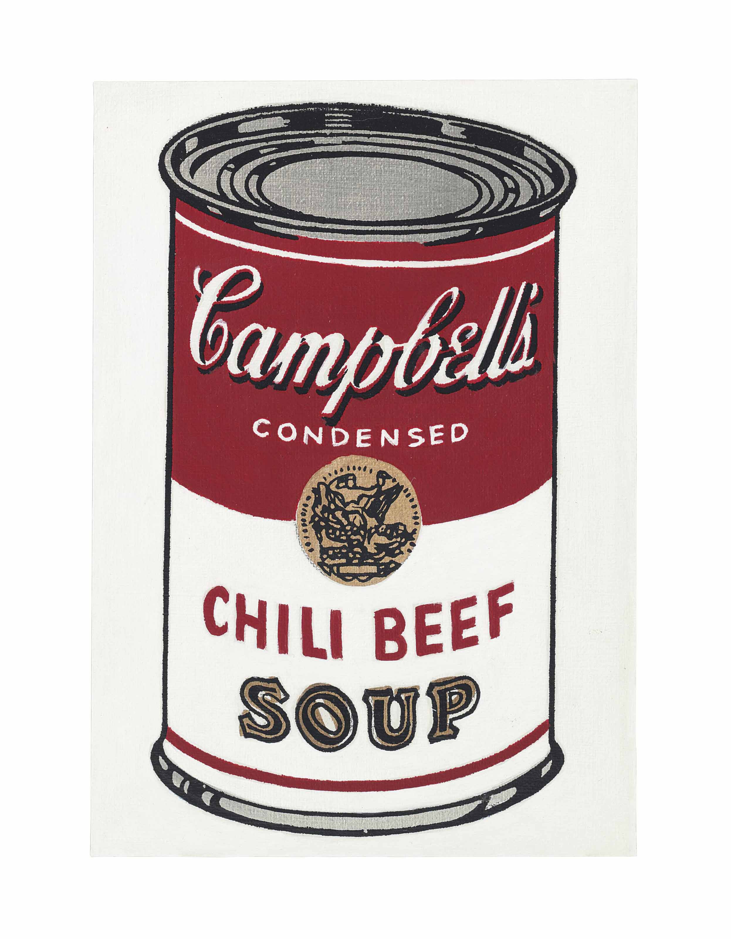 Richard Pettibone (b. 1938) , Andy Warhol 'Campbell's Soup Can, Chili