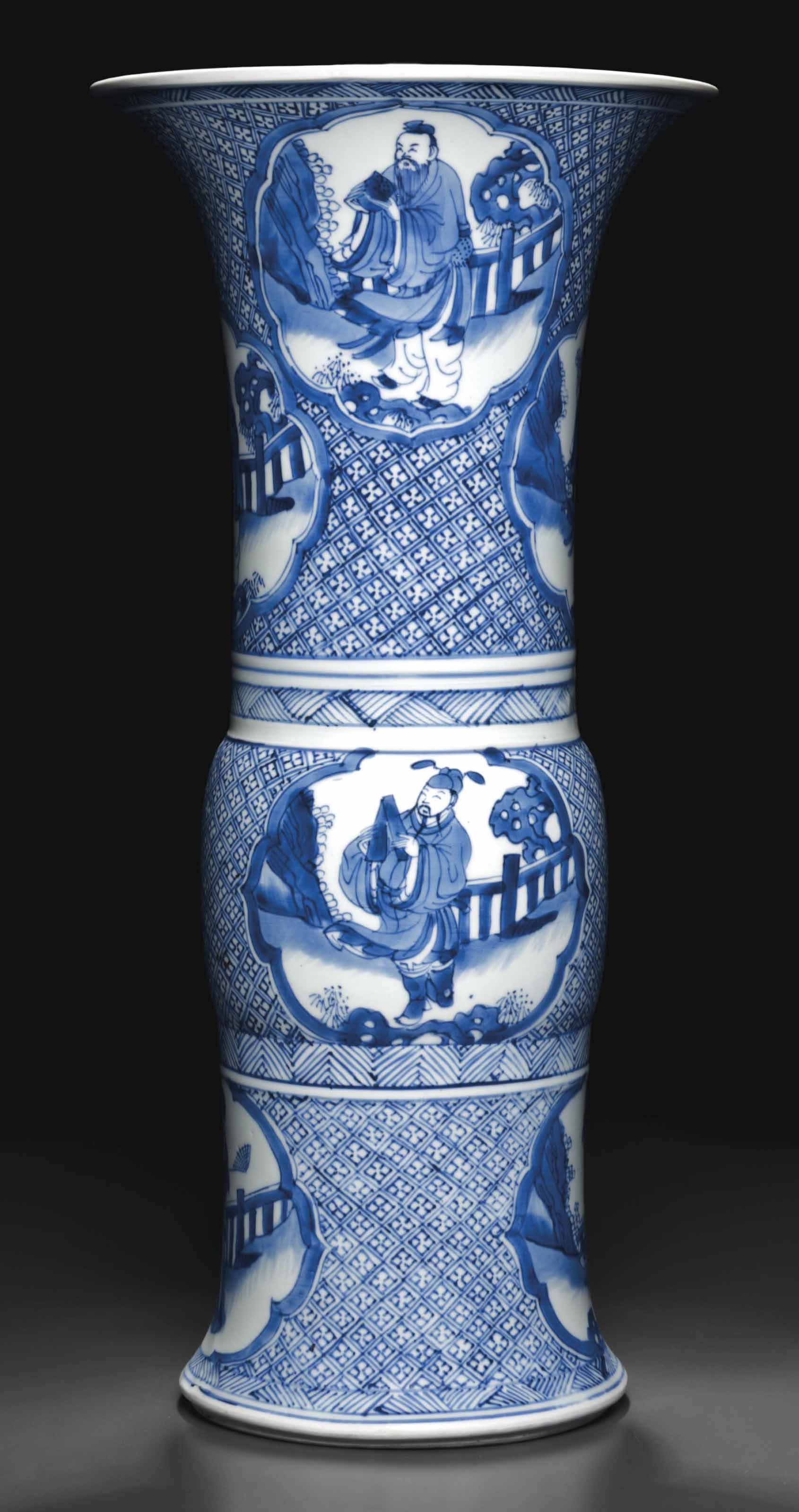 A BLUE AND WHITE BEAKER VASE , KANGXI PERIOD (16621722) Christie's