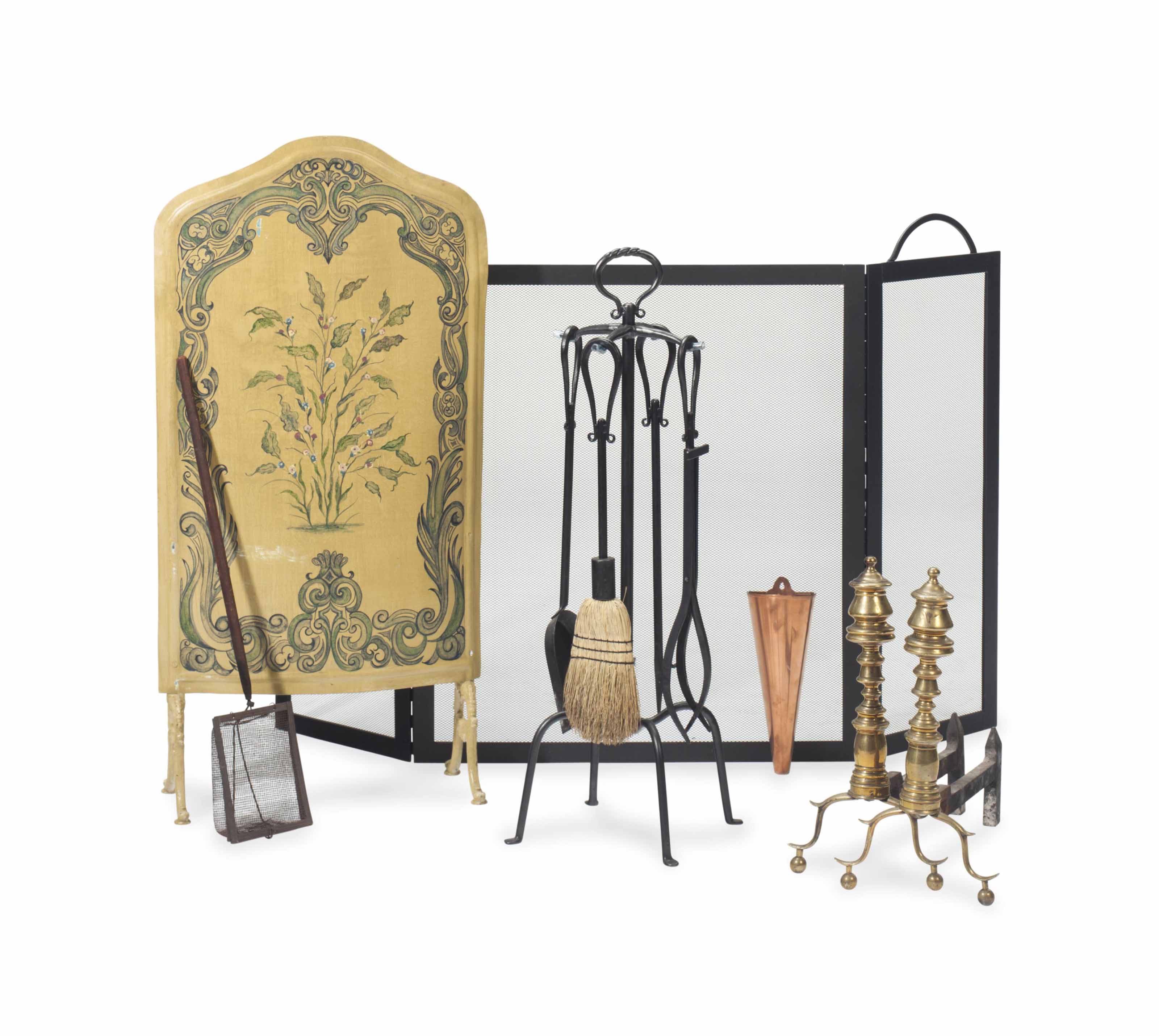 An Assembled Group Of Fireplace Equipment Late 19th 20th