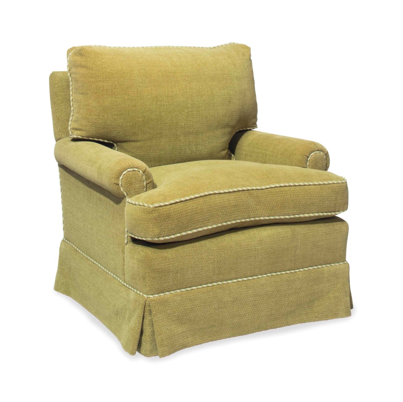 A GREEN PLUSHUPHOLSTERED CLUB CHAIR, , LATE 20TH CENTURY Christie's