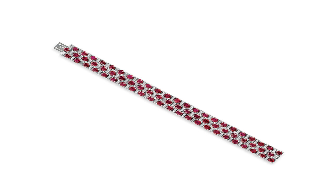 A RUBY AND DIAMOND BRACELET