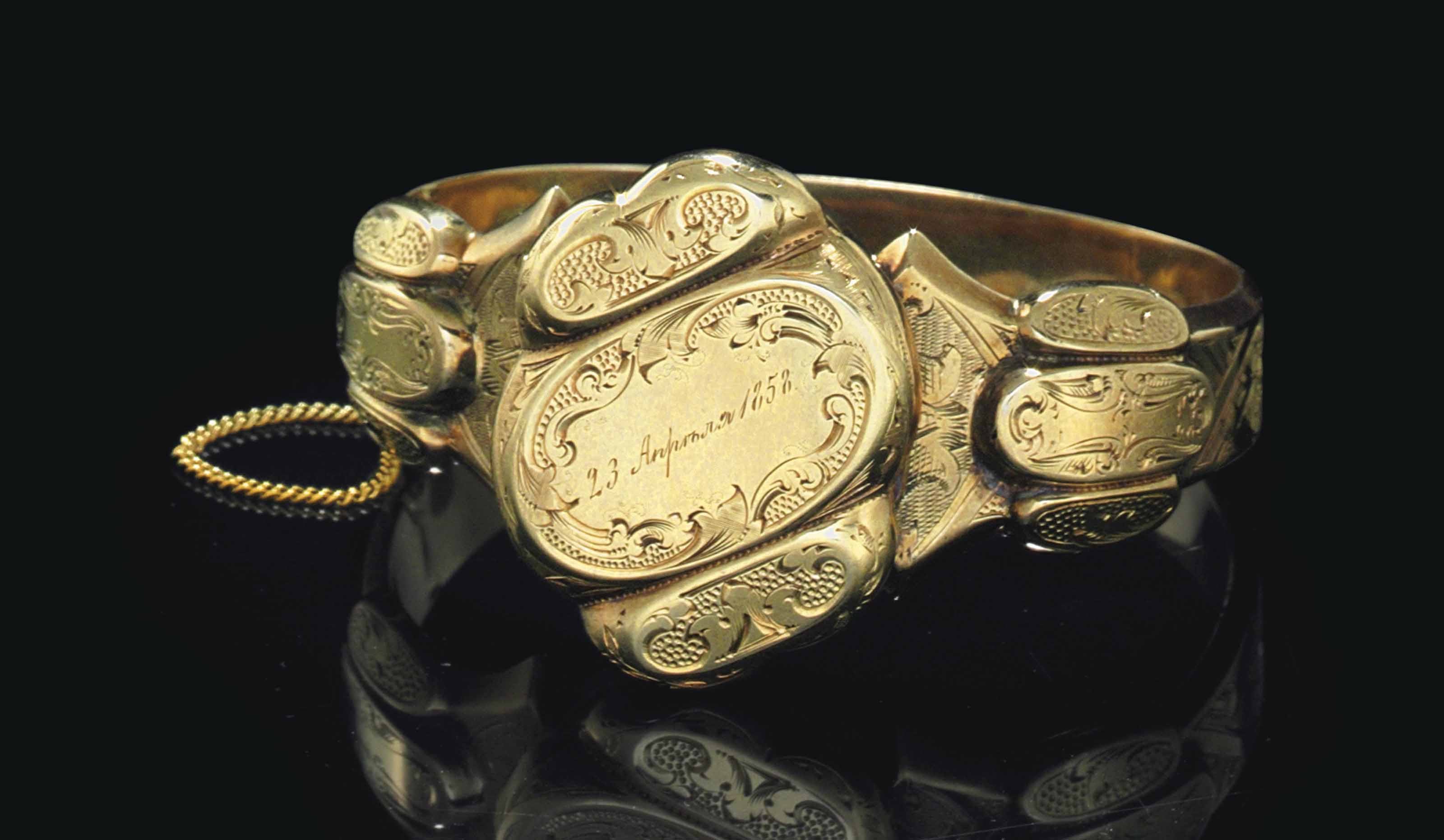 A GOLD BRACELET , BY GUSTAV FABERGÉ, ST. PETERSBURG, MID19TH CENTURY