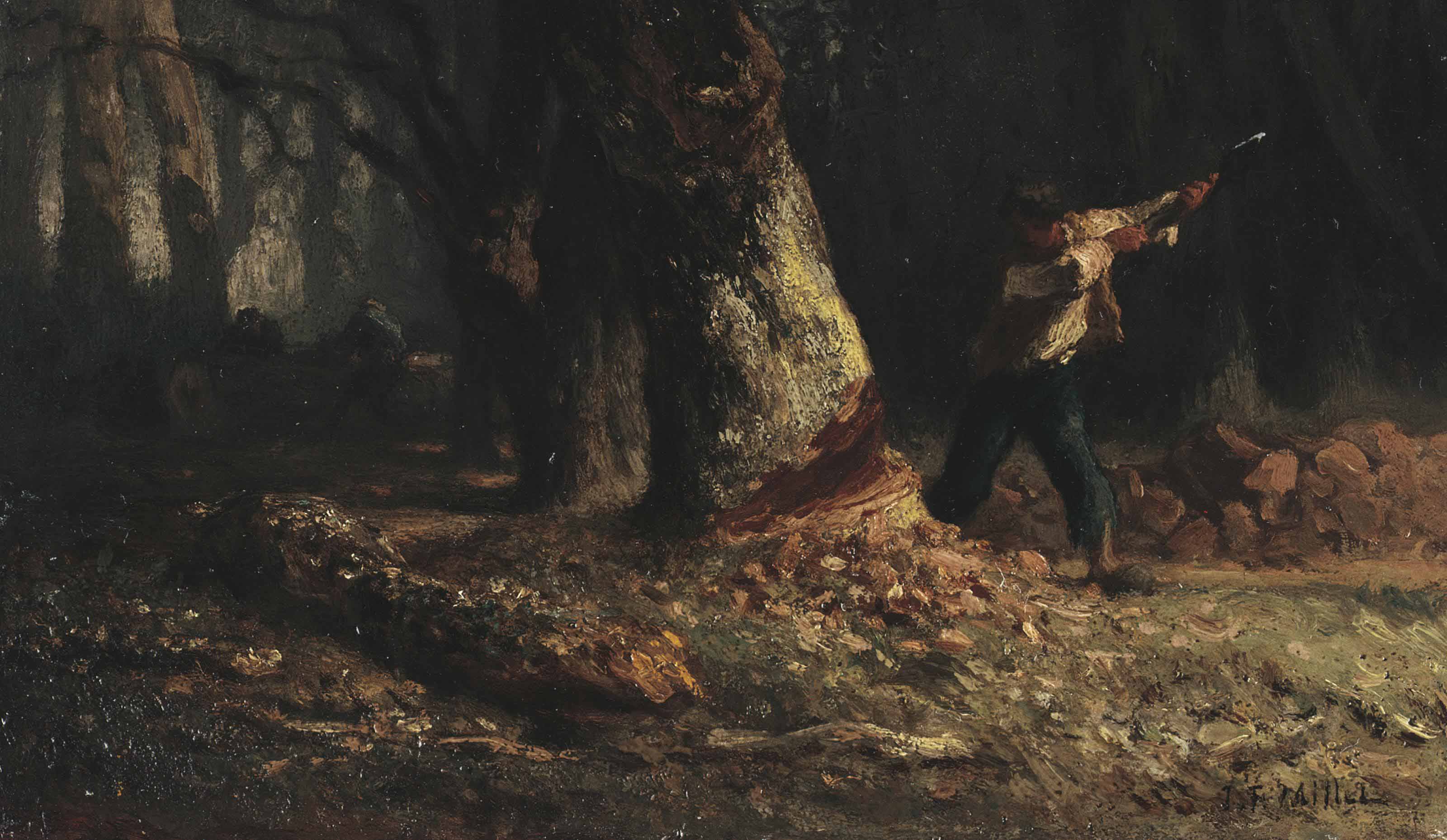 JeanFrançois Millet (French, 18141875) , Woodcutter in the Forest and
