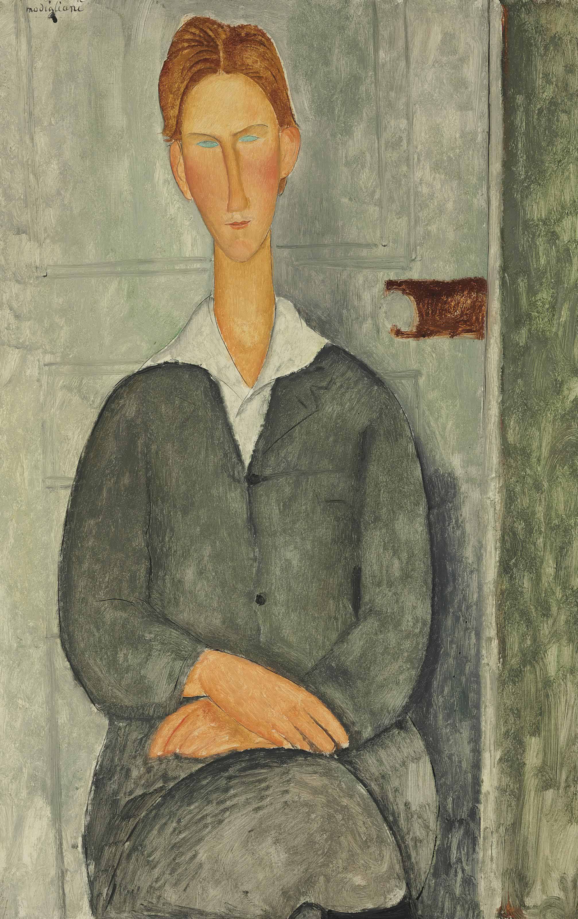 Amedeo Modigliani (18841920) , Jeune homme roux assis