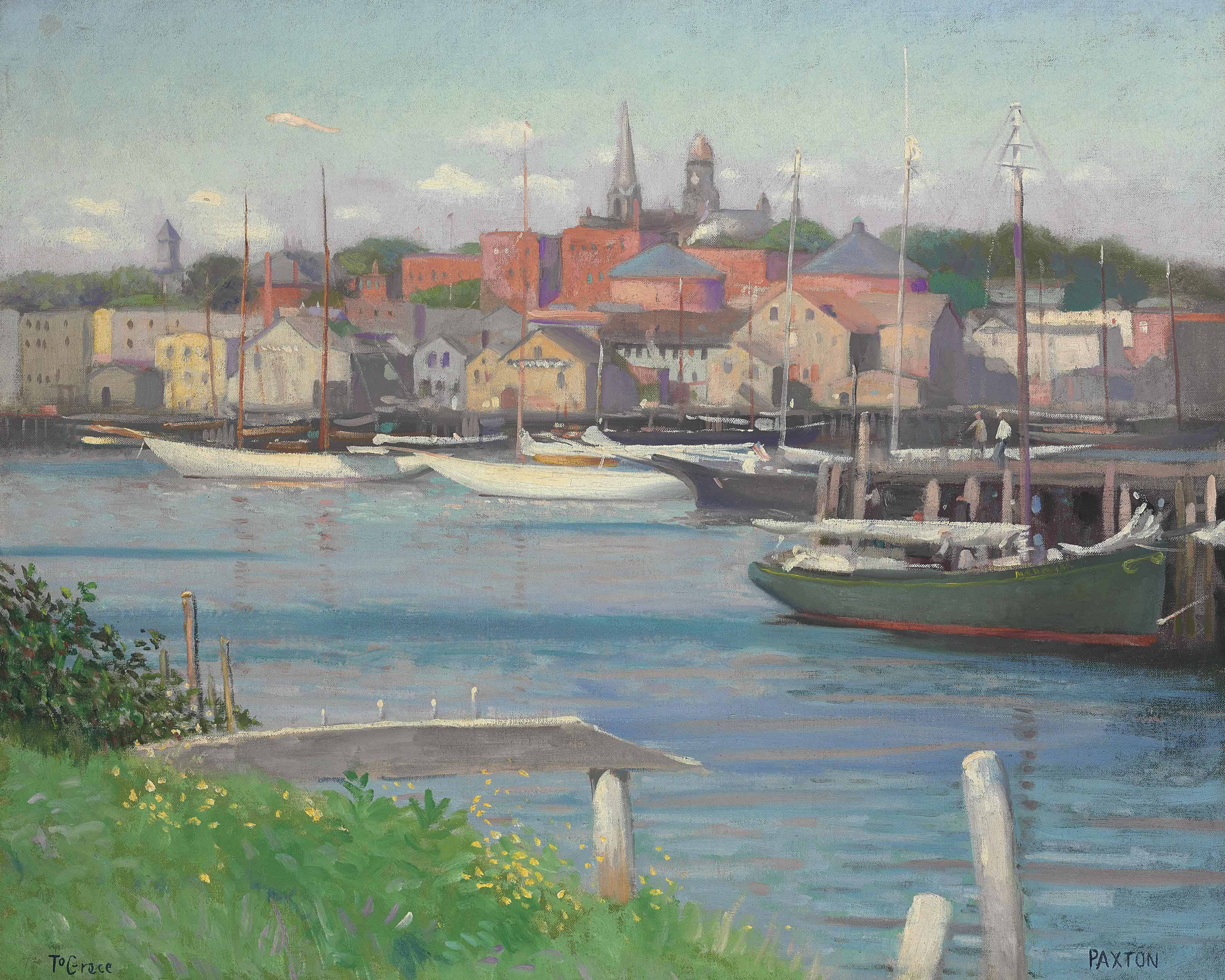 William McGregor Paxton (1869-1941) , Gloucester Harbor ...