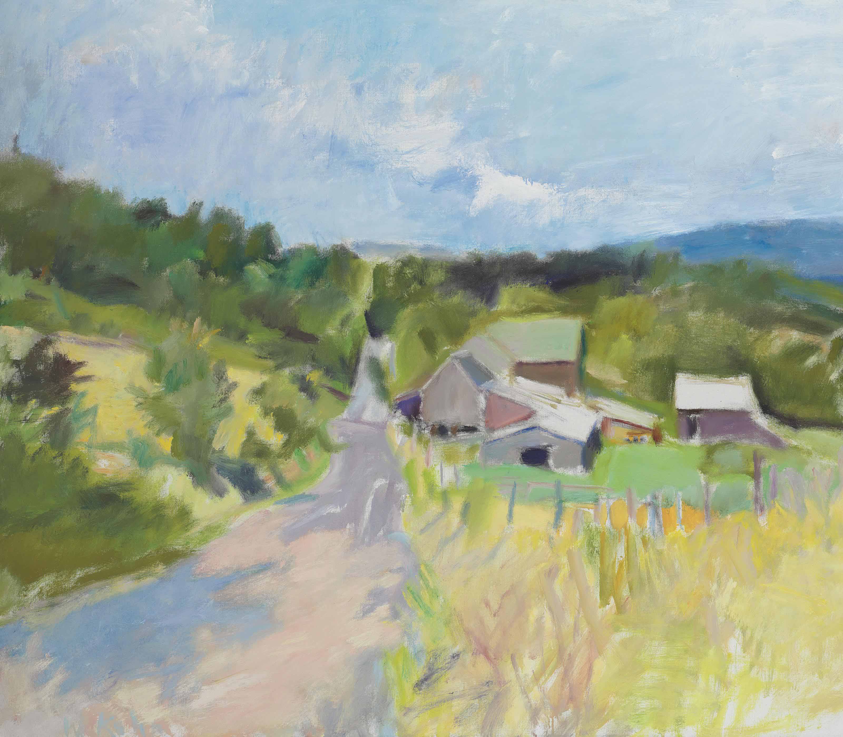 Wolf Kahn (b. 1927) , View of the Moore Farm from Up the Hill Christie's