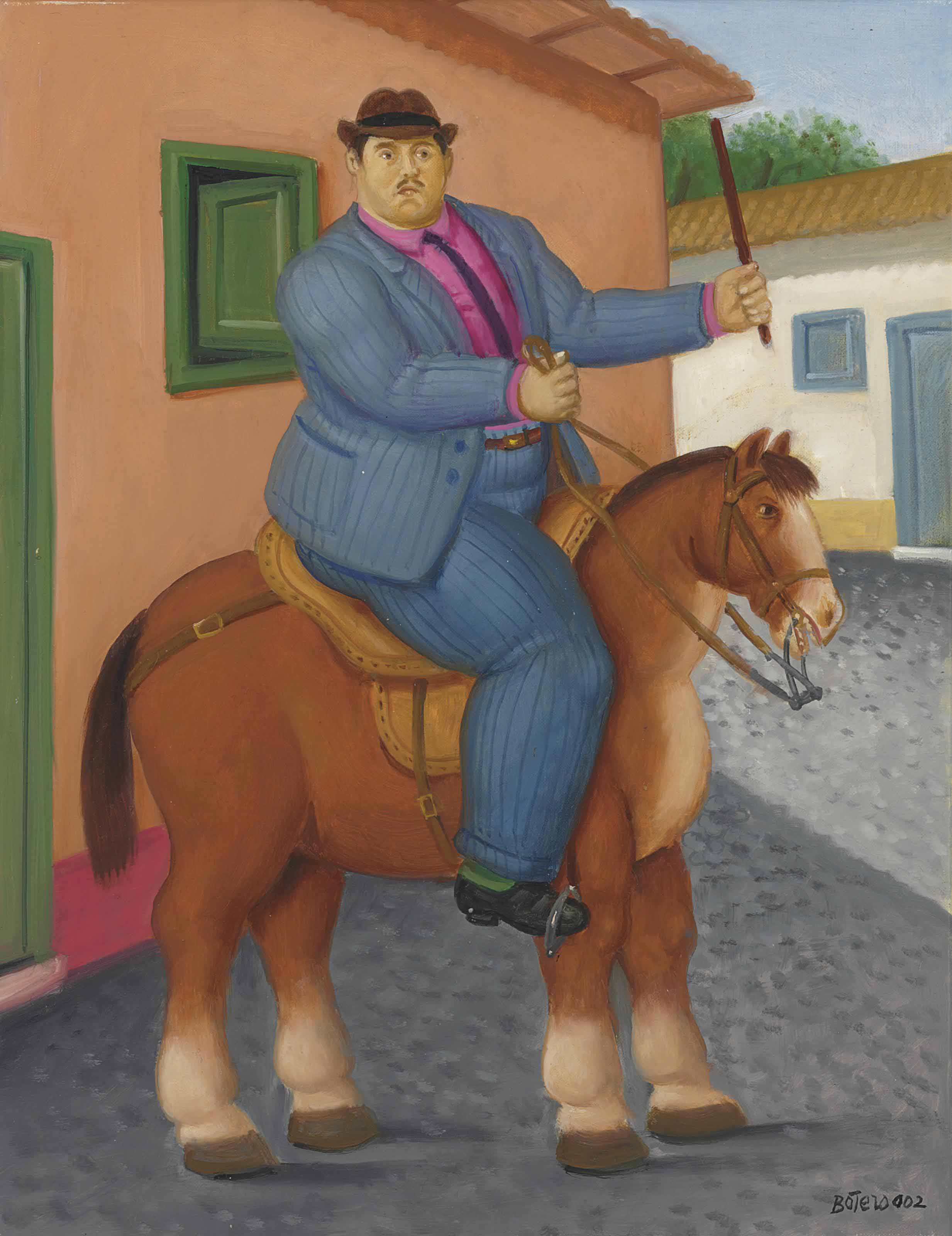 Fernando Botero Colombian B 1932 Man On A Horse 2000s