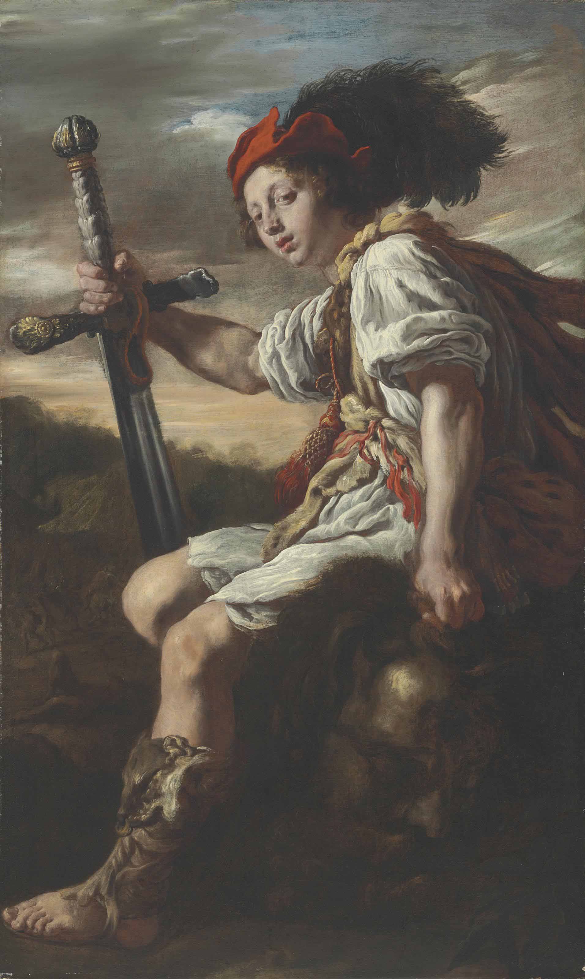 Domenico Fetti Rome 1588 9 1623 Venice David With The Head Of