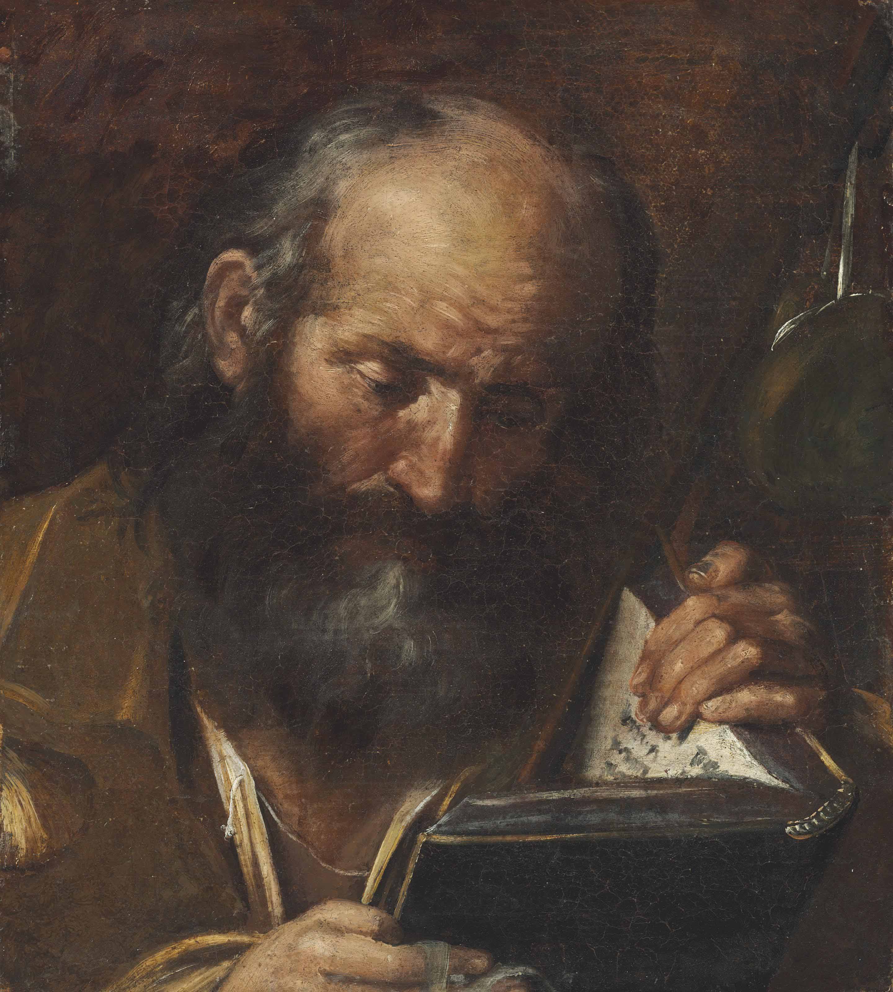 Bolognese School 17th Century Portrait Of A Bearded Man
