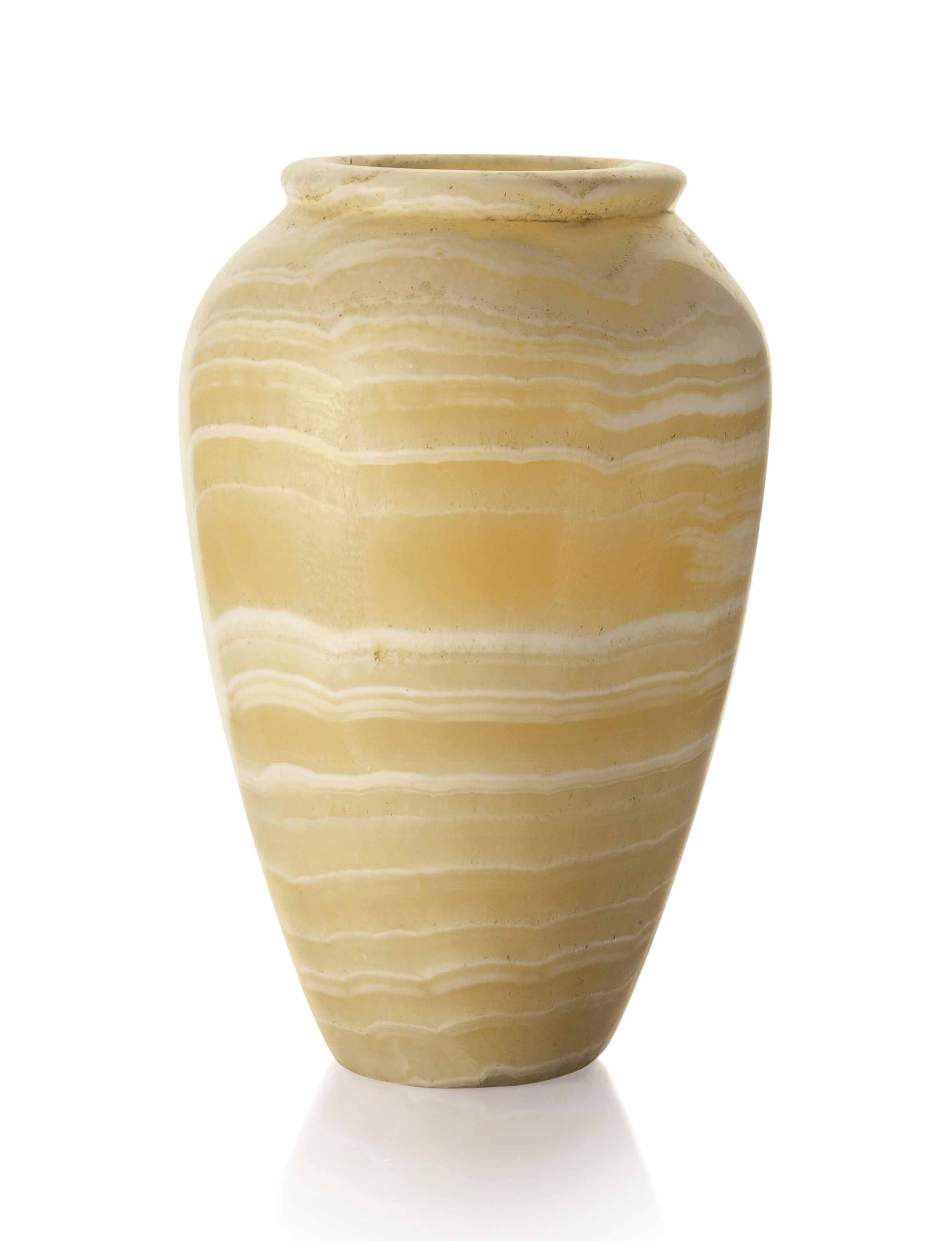 AN EGYPTIAN ALABASTER JAR , EARLY DYNASTIC PERIOD, 1ST3RD DYNASTY