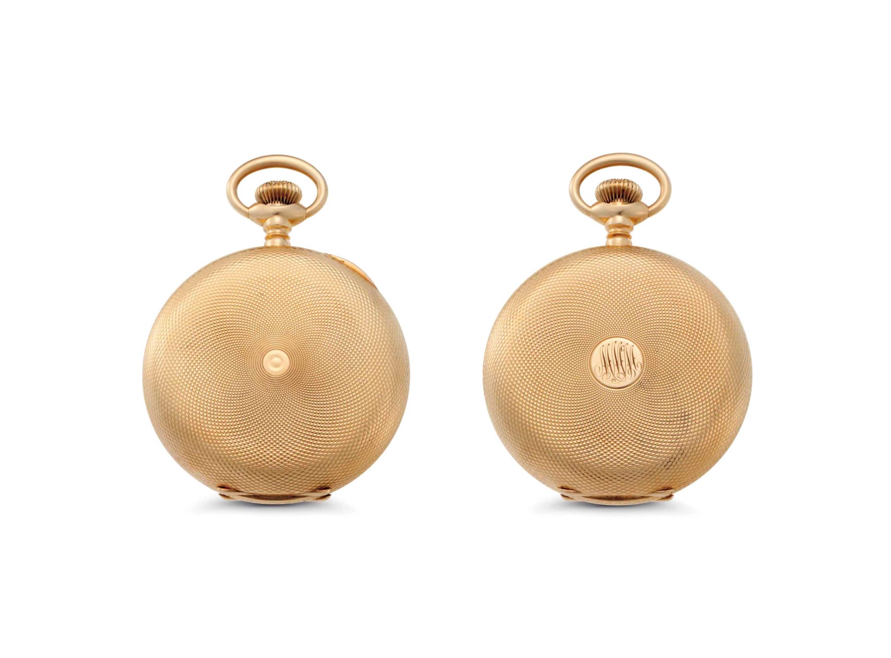 Waltham. A Fine and Rare 14k Gold Hunter Case Keyless Lever Watch with Possible Unique Enamel Dial