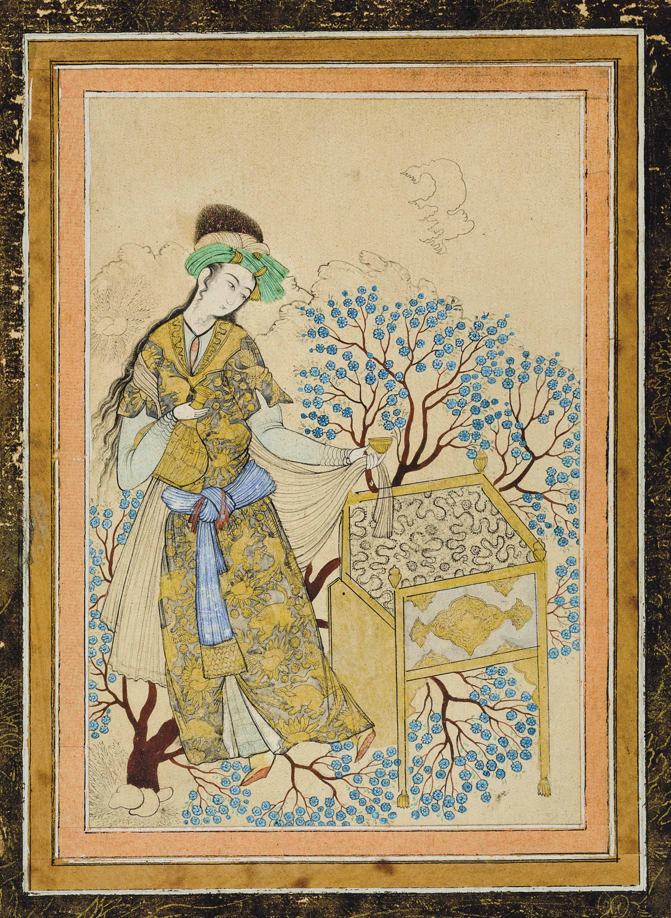 PERSIAN MINIATURE, Isfahan style. Ca 1630. 360 x 230 mm. | Christie's