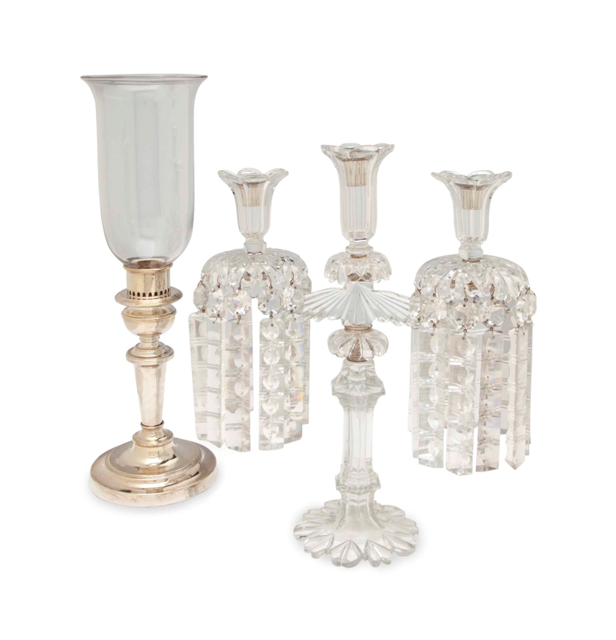 A PAIR OF VICTORIAN CUT GLASS CANDELABRA,, 19TH CENTURY, Christie's