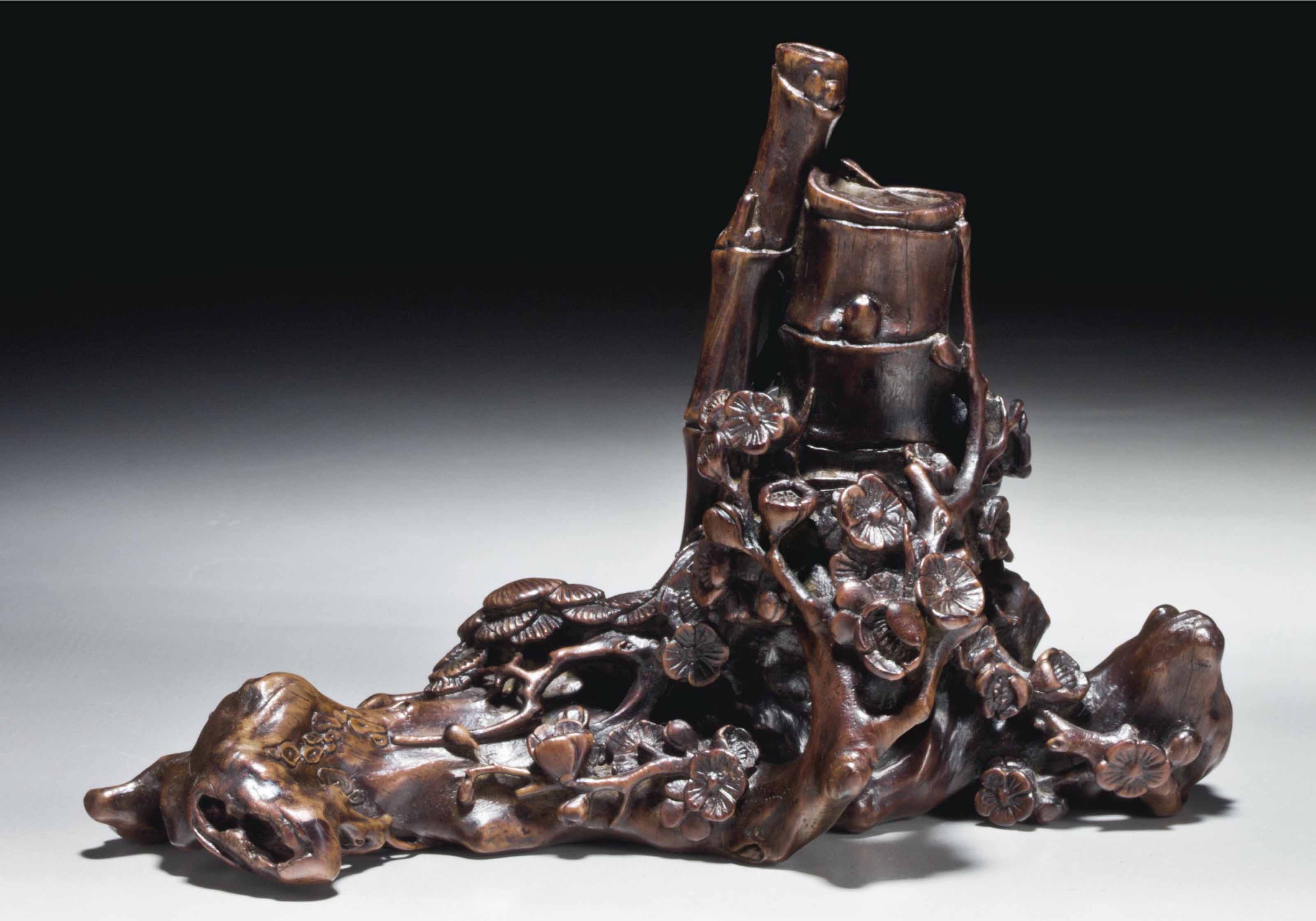 時代 ブロンズ 在銘 A GOLD-SPLASHED BRONZE 'ARROW' VASE, MING DYNASTY, 14TH-16TH