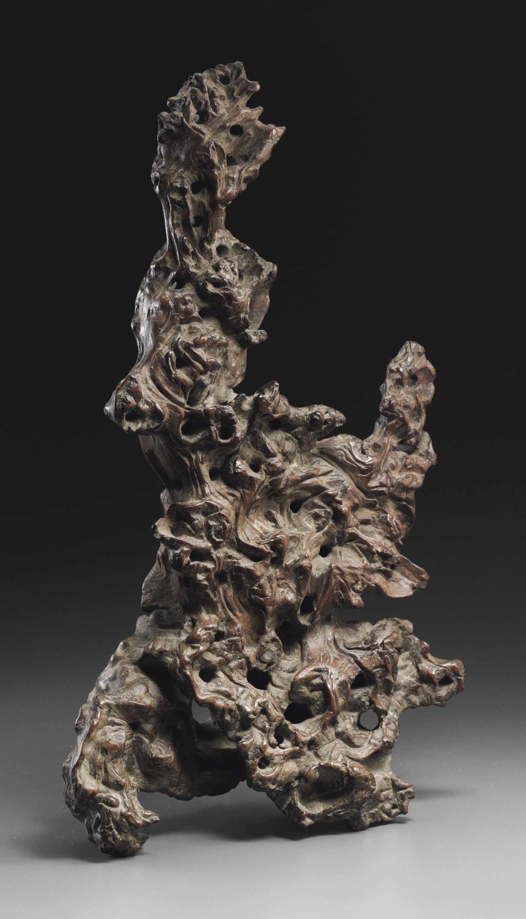 A GOLD-SPLASHED BRONZE 'ARROW' VASE, MING DYNASTY, 14TH-16TH