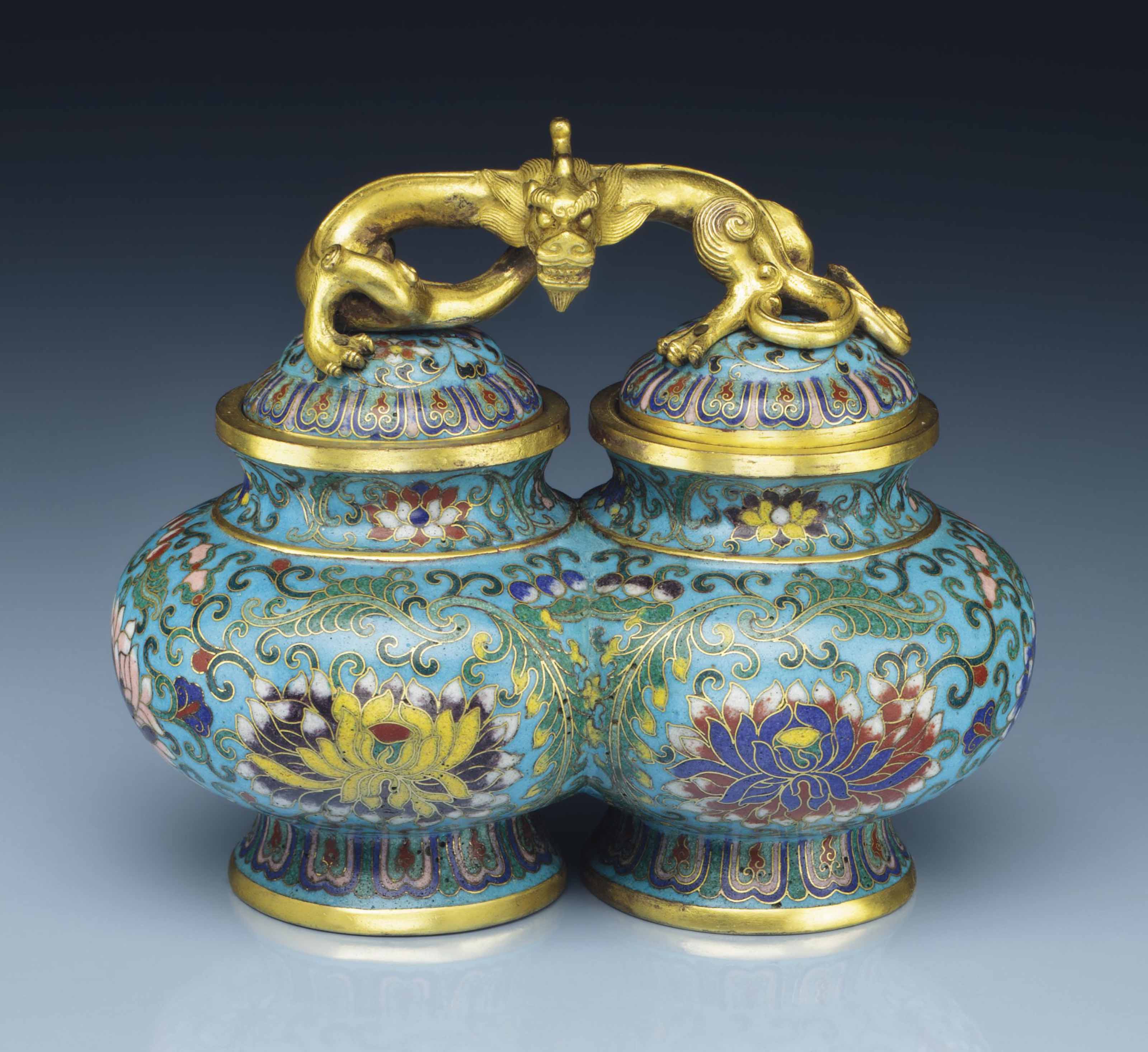 A RARE CLOISONNÉ ENAMEL DOUBLE JAR AND COVER , 18TH CENTURY Christie's