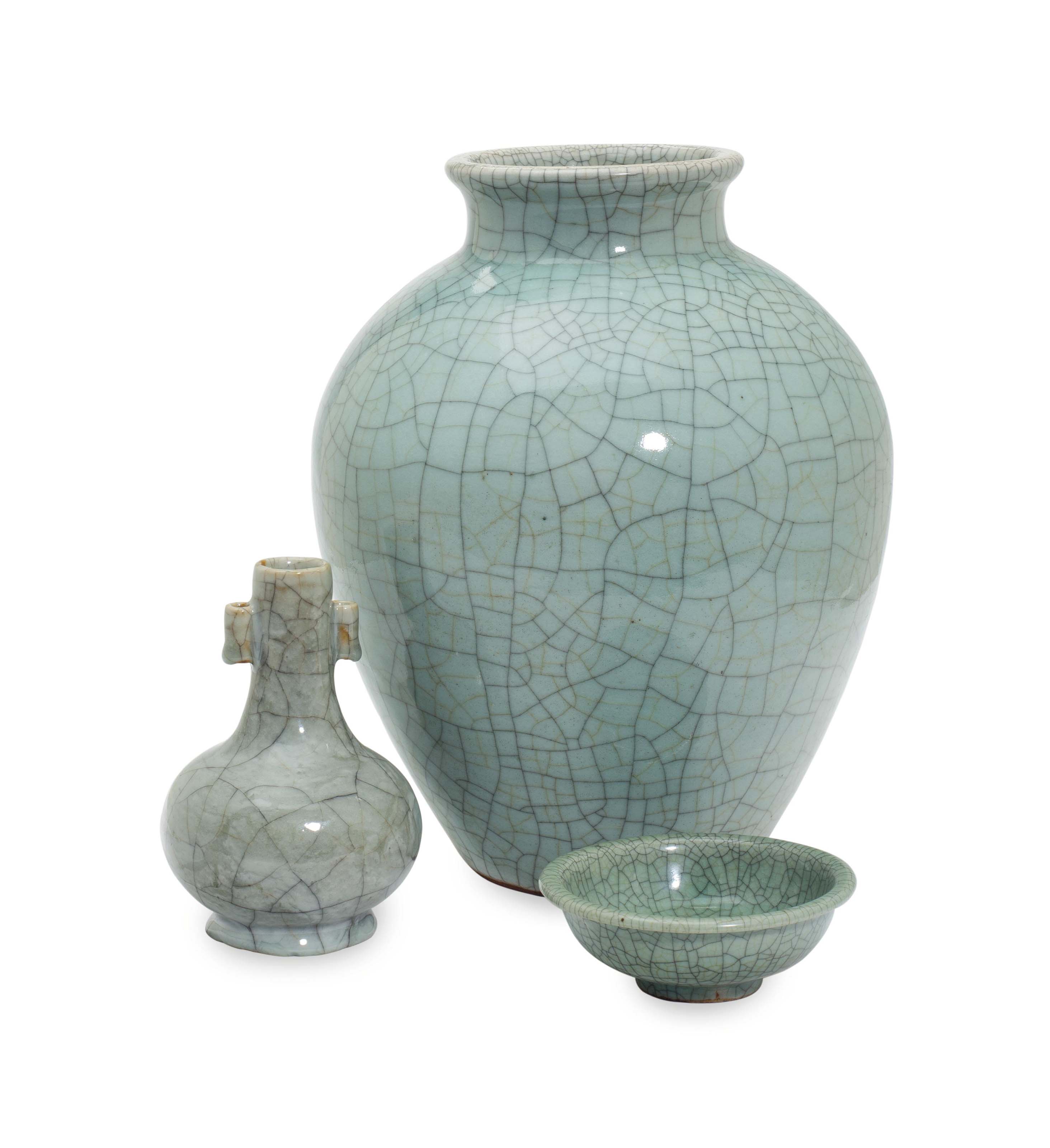 THREE CHINESE GESTYLE POTTERY VESSELS, , QING DYNASTY (16441911), Christie's