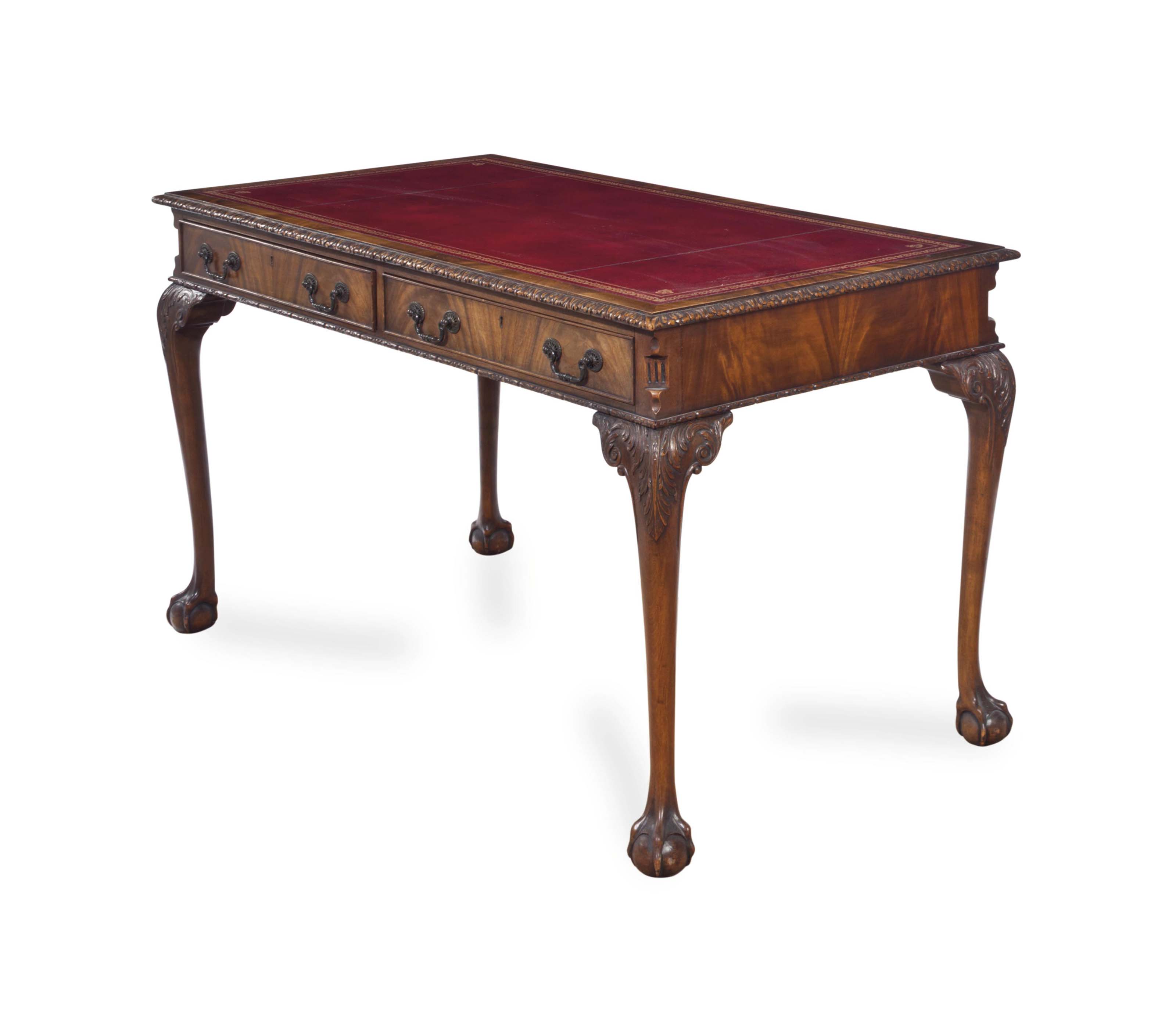 AN ENGLISH MAHOGANY WRITING DESK, , BY MAPLE AND CO, LATE 19TH/EARLY 20TH CENTURY Christie's