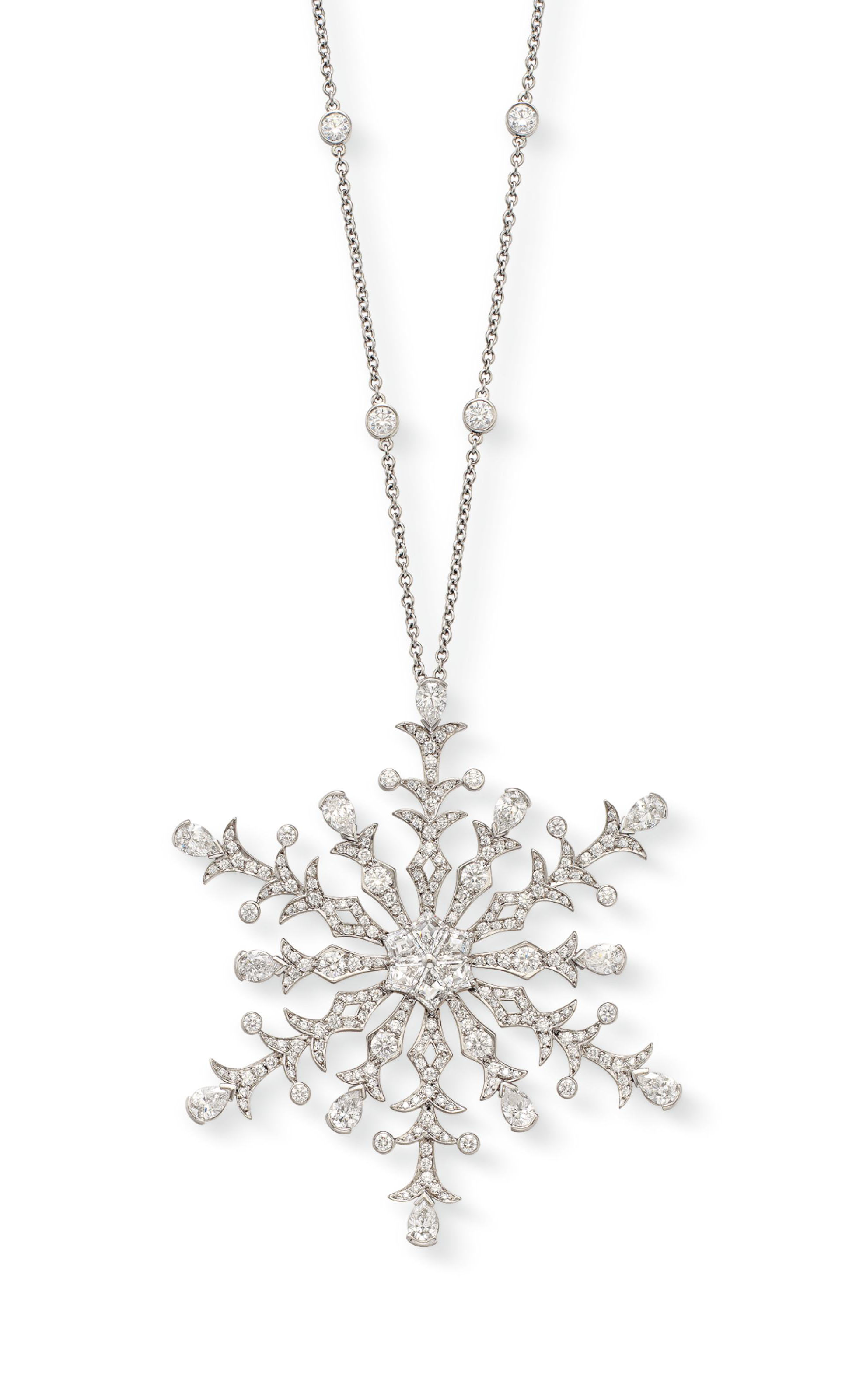 Hyde Park Diamond Snowflake Pendant, 14K White Gold – Ferro Jewelers