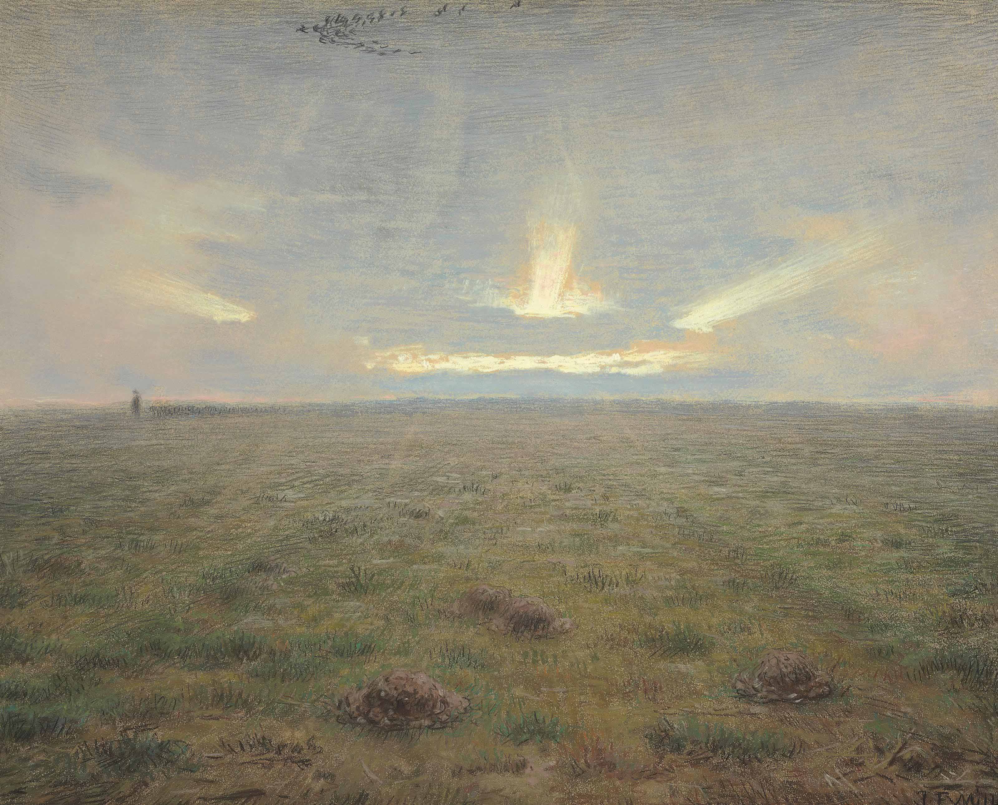 Jean-Francois Millet, L'Horizon (La plaine), circa 1868, sold for $1,985,000 on 27 October 2014 at Christie's in New York