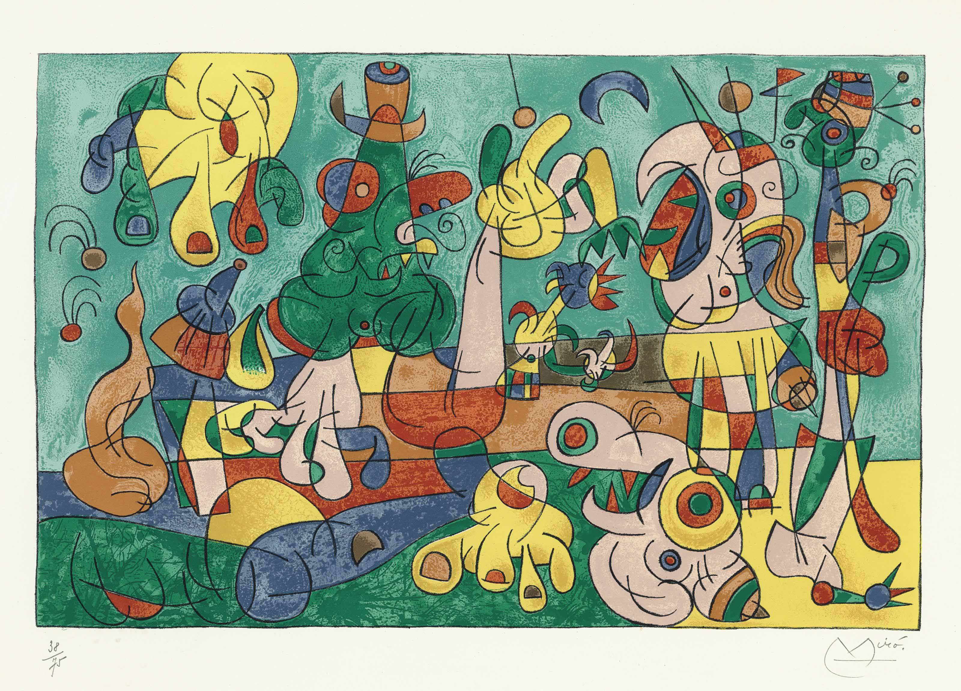 JOAN MIRO (18931983) , Suites Pour Ubu Roi one plate