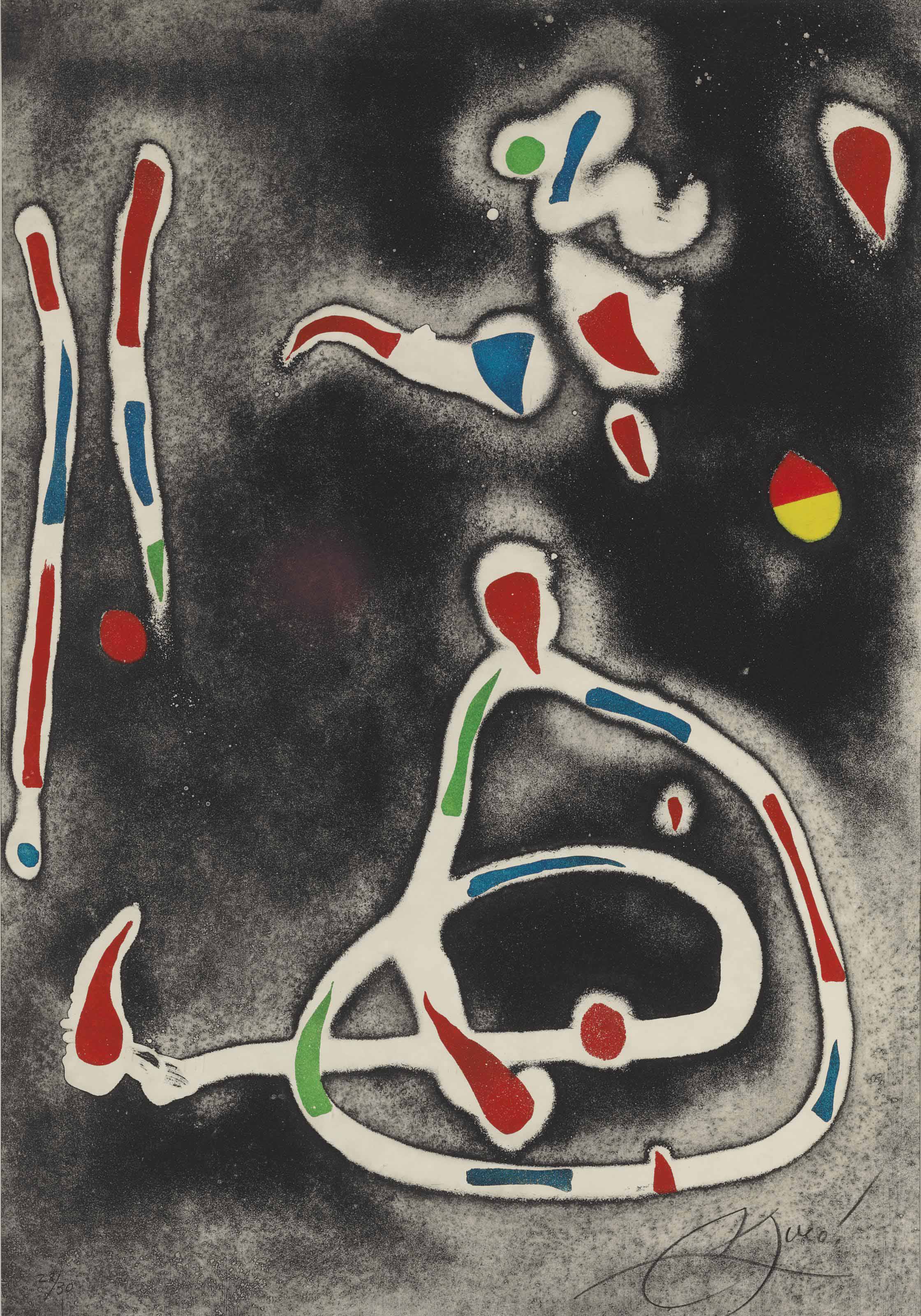 Joan Miro、PERSONNAGE、海外版超希少レゾネ、新品額付 Joan Miro (1893-1983) , Personnage | Christie's