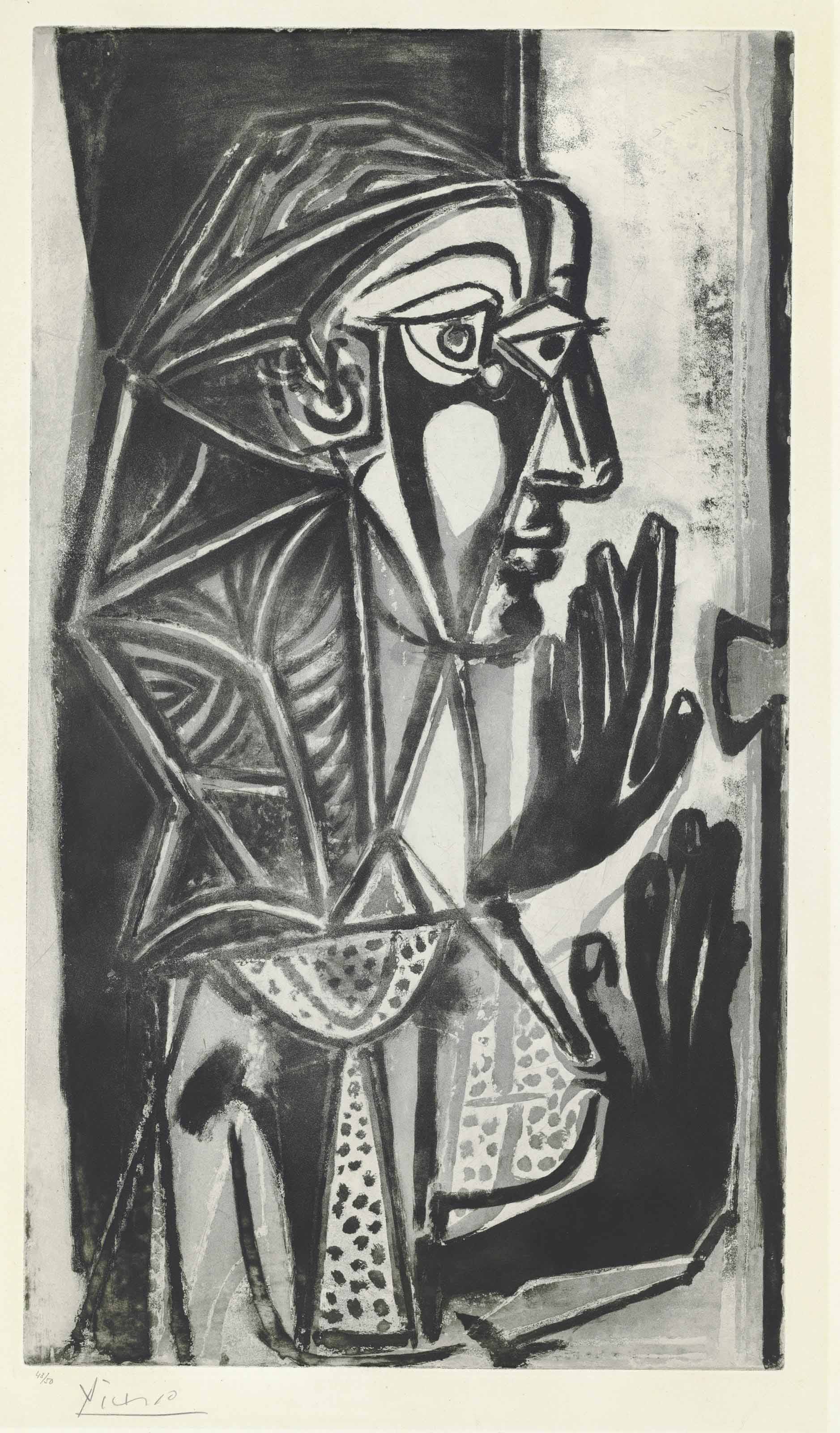 PABLO PICASSO【Faune devoilant une Femme】 PABLO PICASSO (1881-1973), Faune dévoilant une Femme, from