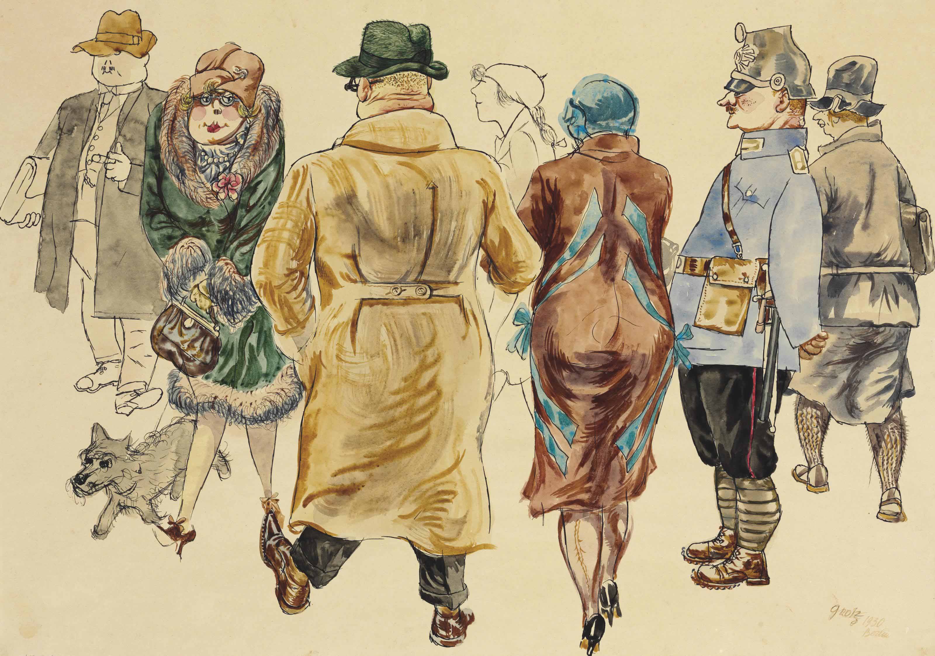 Grosz (18931959) , Menschen (Promenade) Christie's