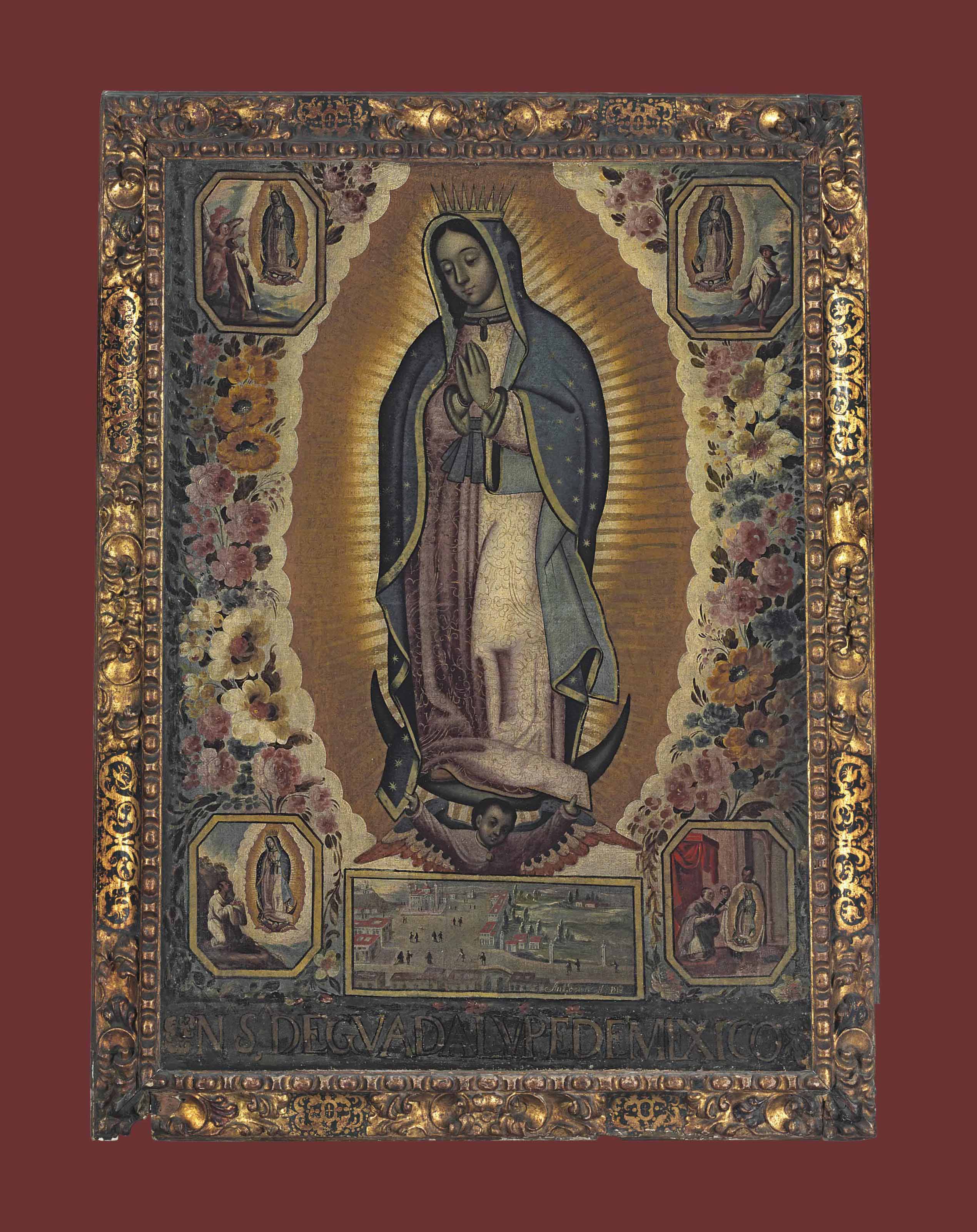 Antonio De Torres Mexican 1666 1731 Virgen De Guadalupe