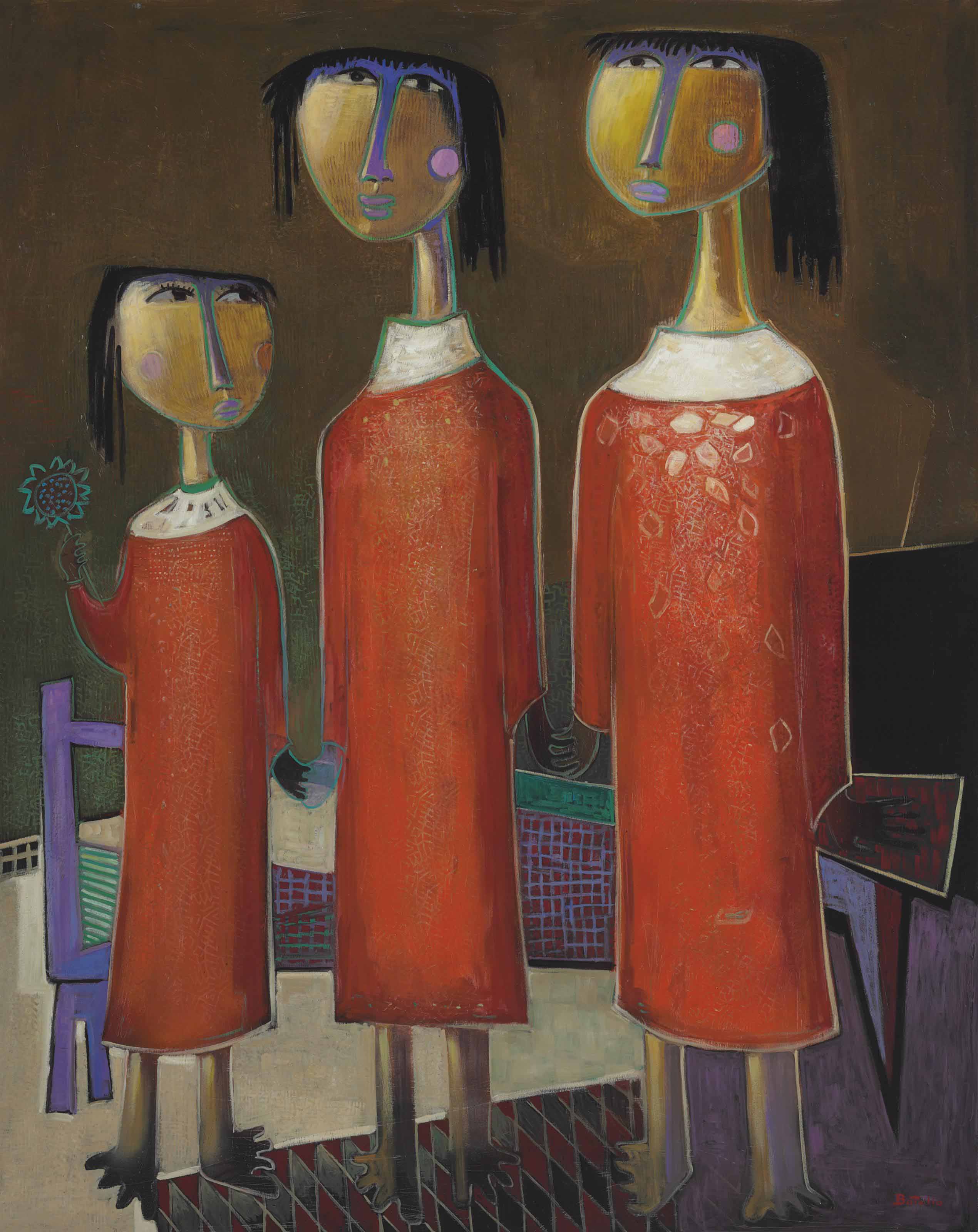Ángel Botello (Spanish/Puerto Rican 19131986) , Three Sisters Christie's