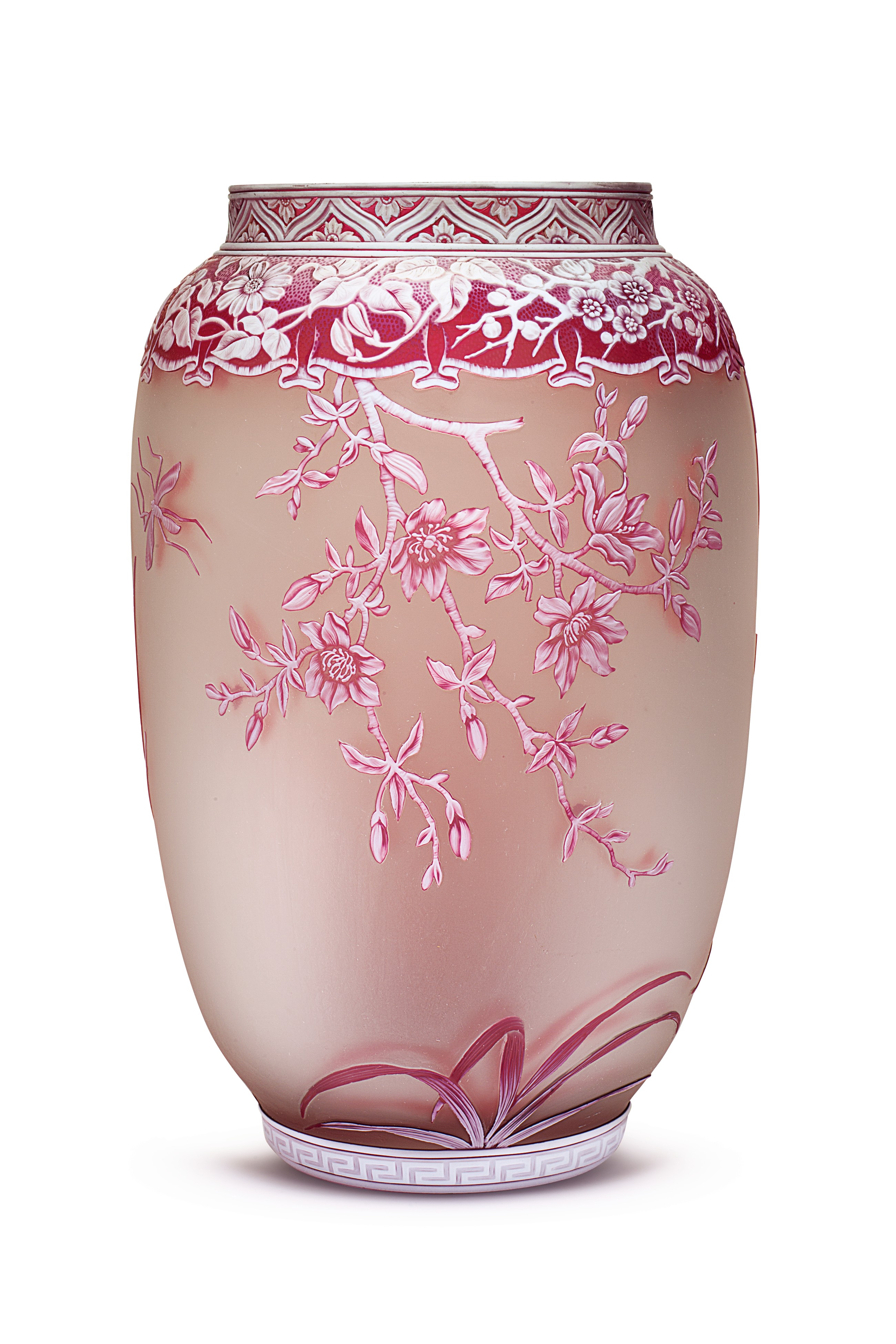 AN ENGLISH CAMEO GLASS VASE , CIRCA 18801890, ATTRIBUTED TO THOMAS