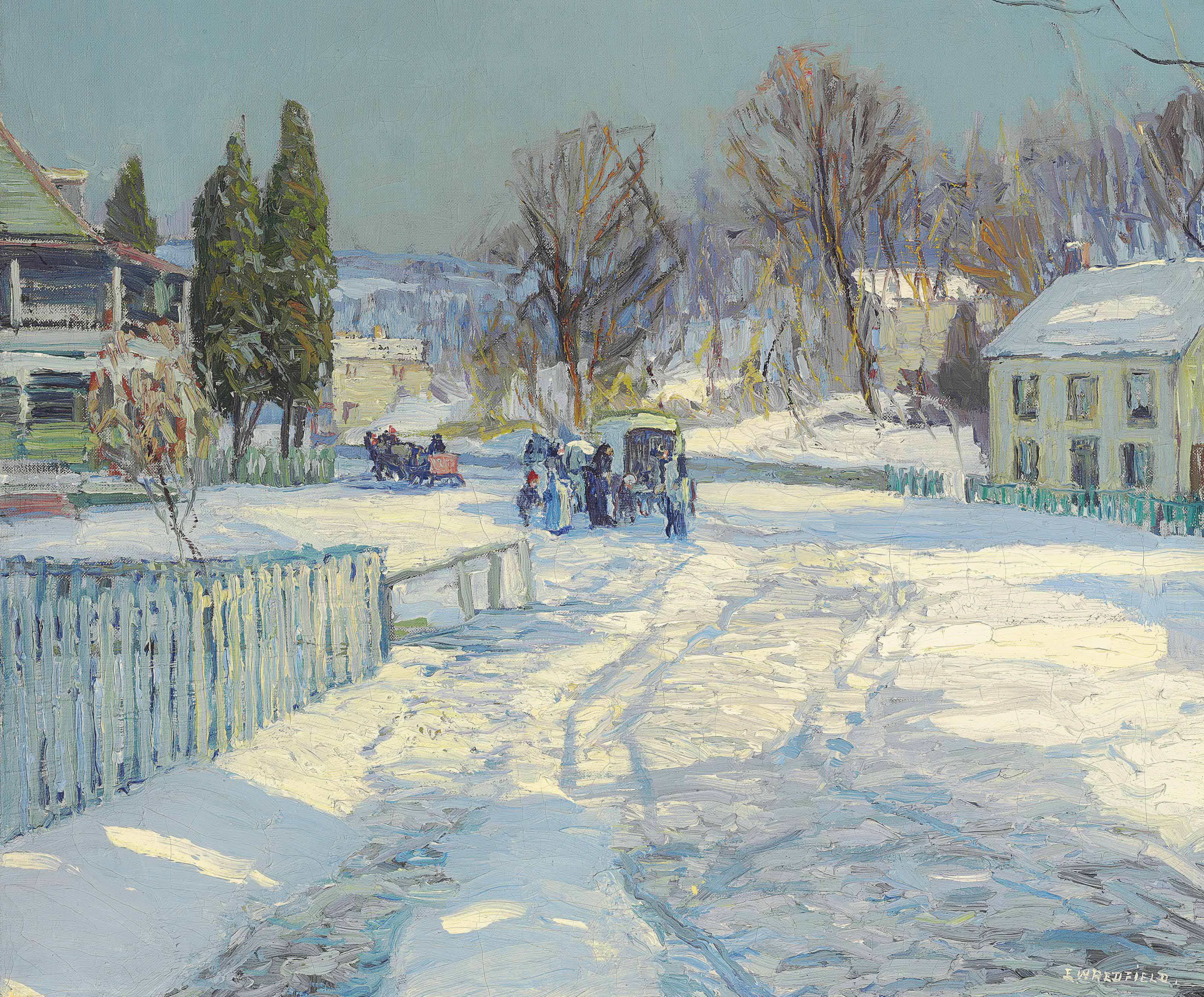 Edward Willis Redfield (18691965) , The Village Store Christie's