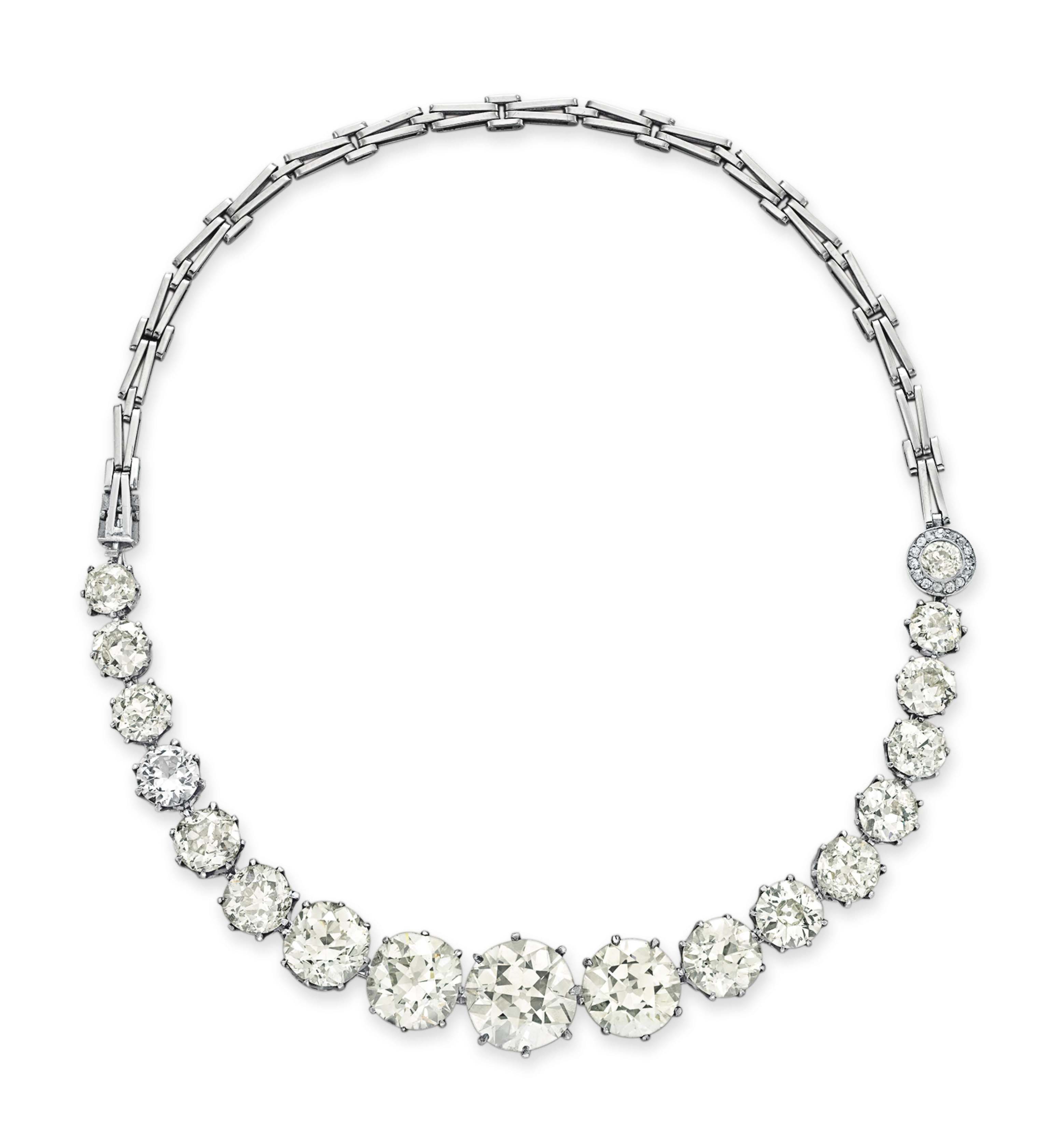 A DIAMOND RIVIERE NECKLACE Christie's