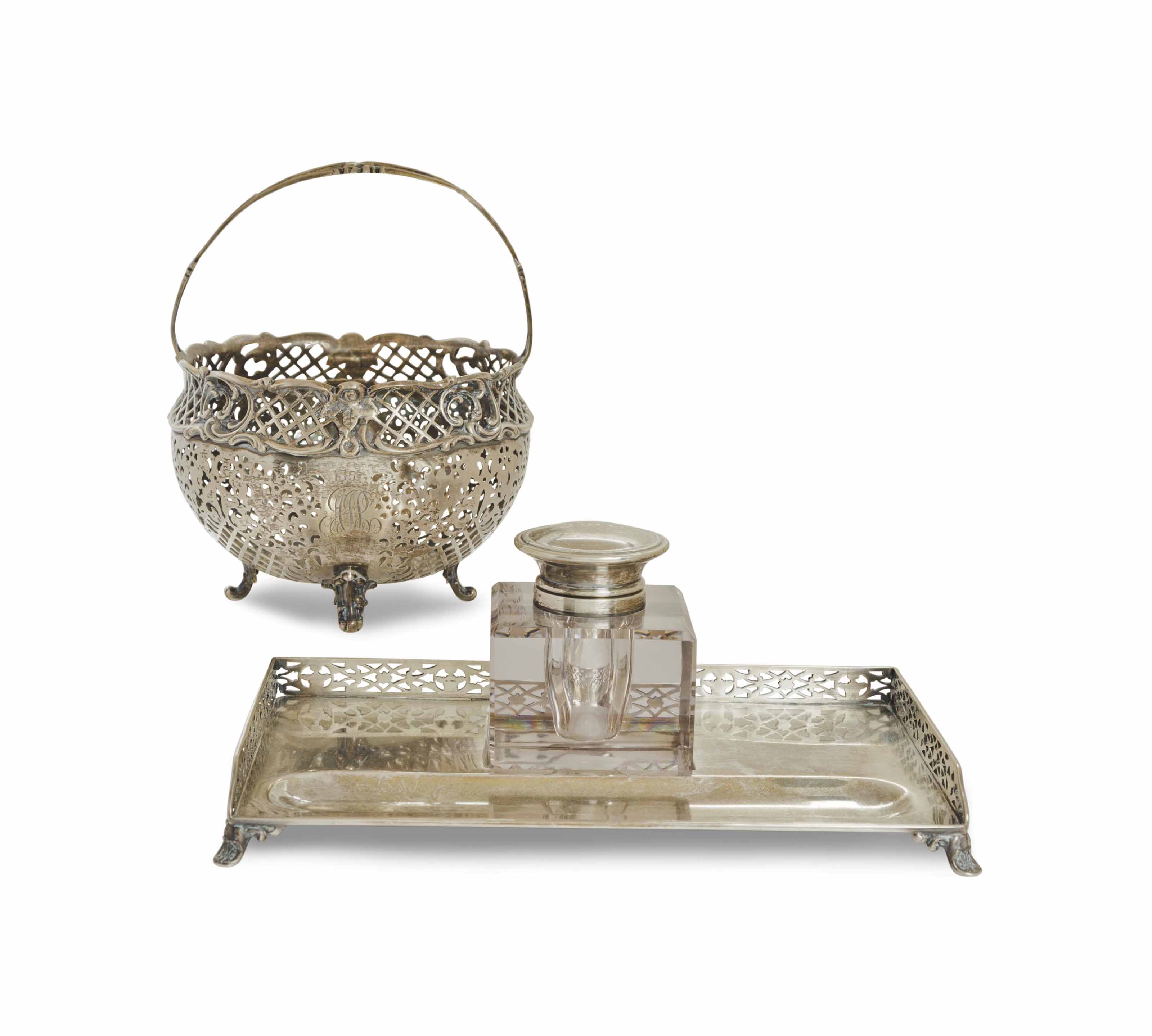 silver desk accessories