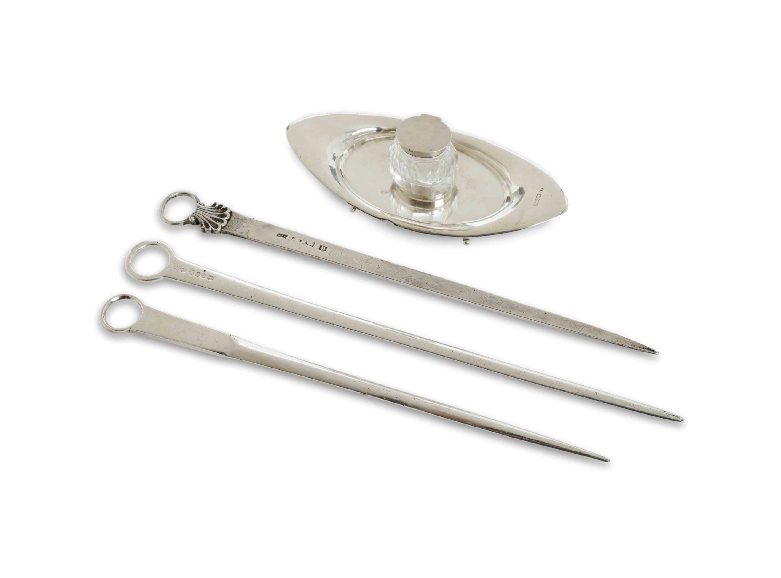 silver desk accessories