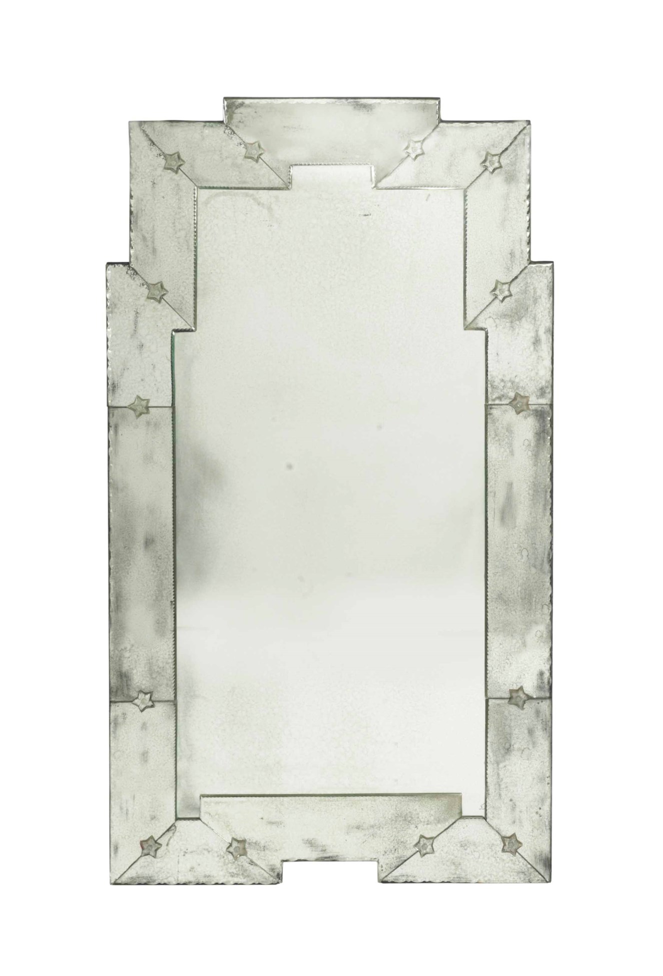 A PAIR OF COLORLESS CUTGLASS MIRRORS,, 20TH CENTURY Christie's
