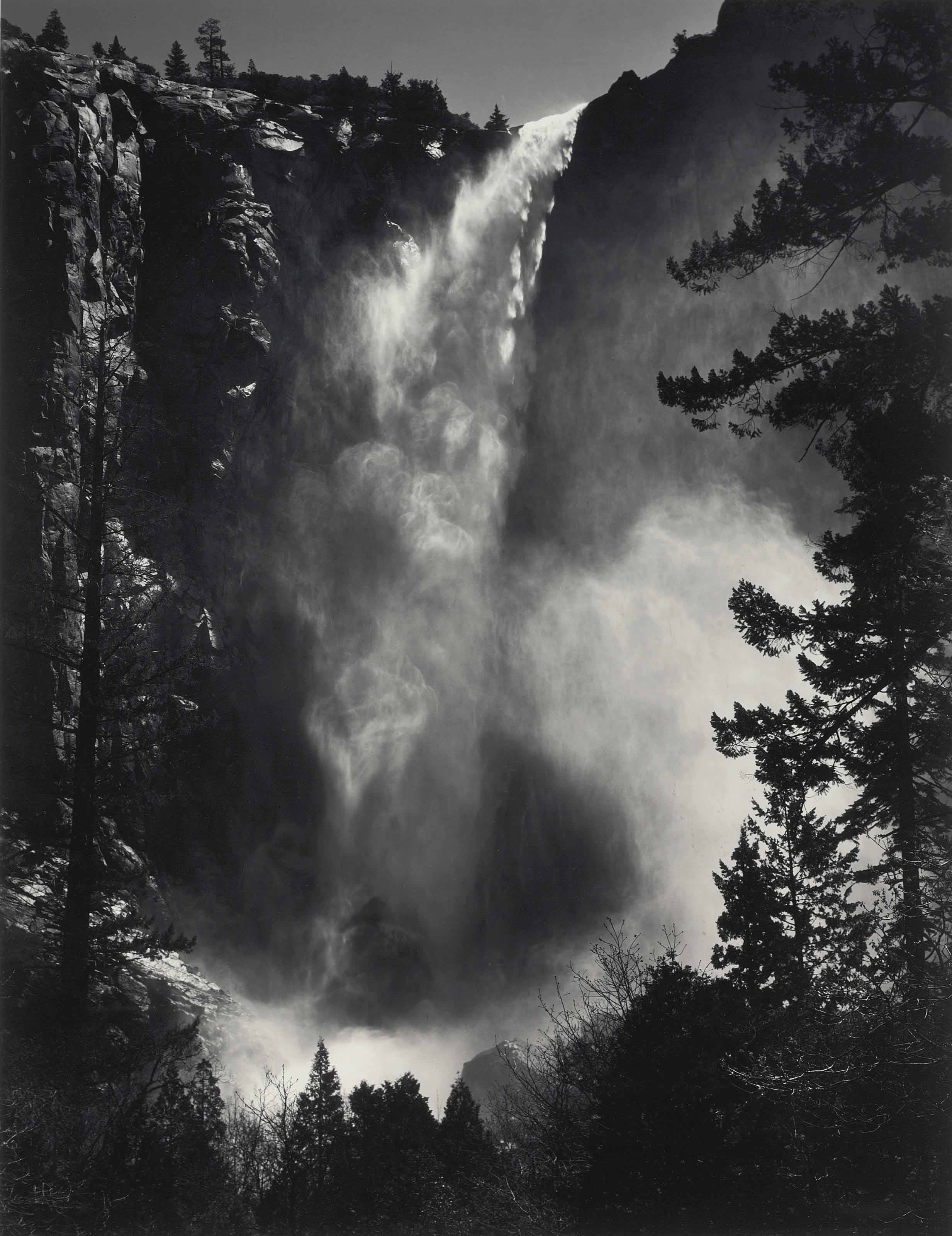 ANSEL ADAMS (1902-1984) , Bridalveil Fall, Yosemite ...