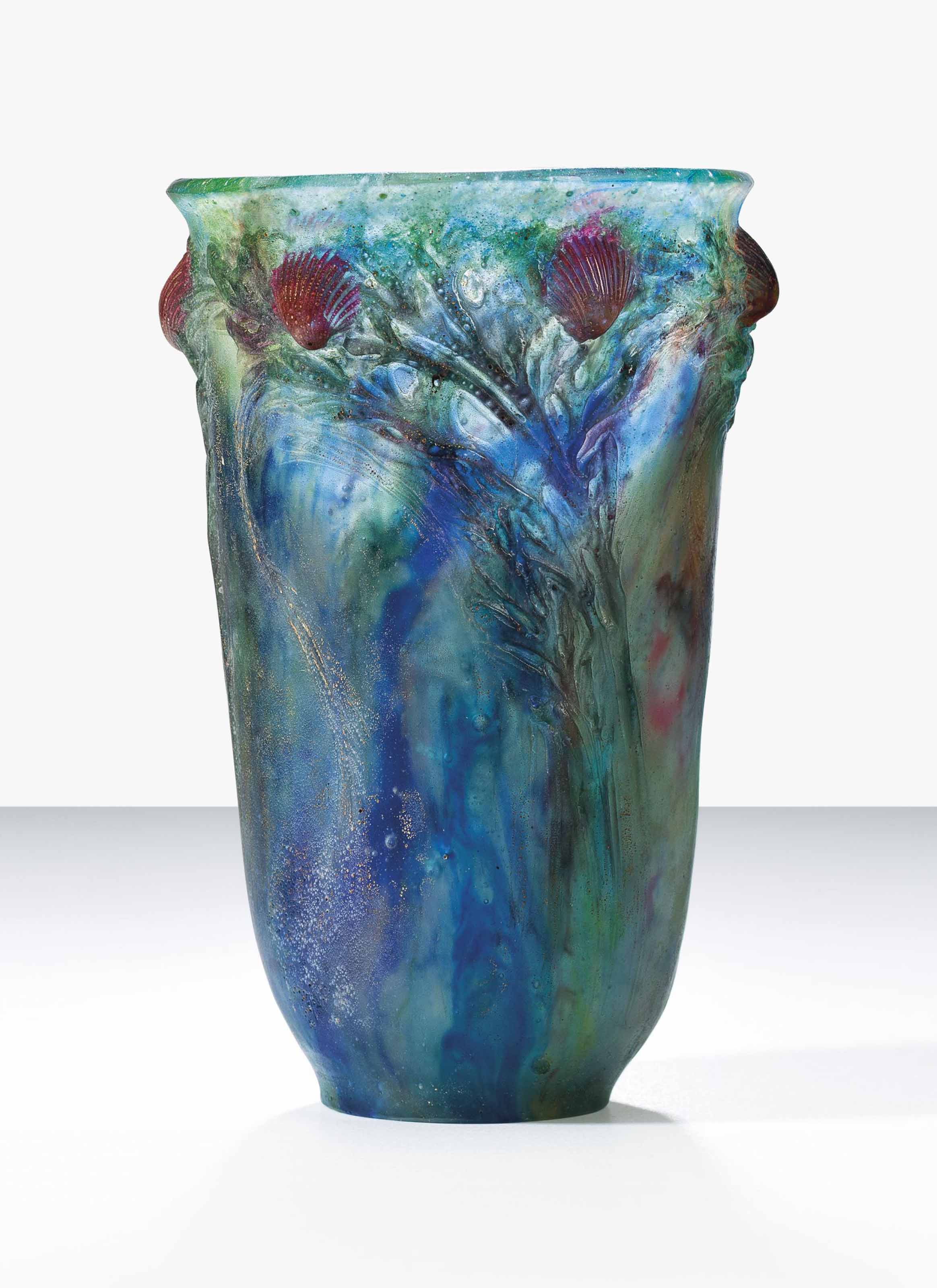 FRANCOIS-EMILE DECORCHEMONT (1880-1971) , A 'VASE HIPPOCAMPE