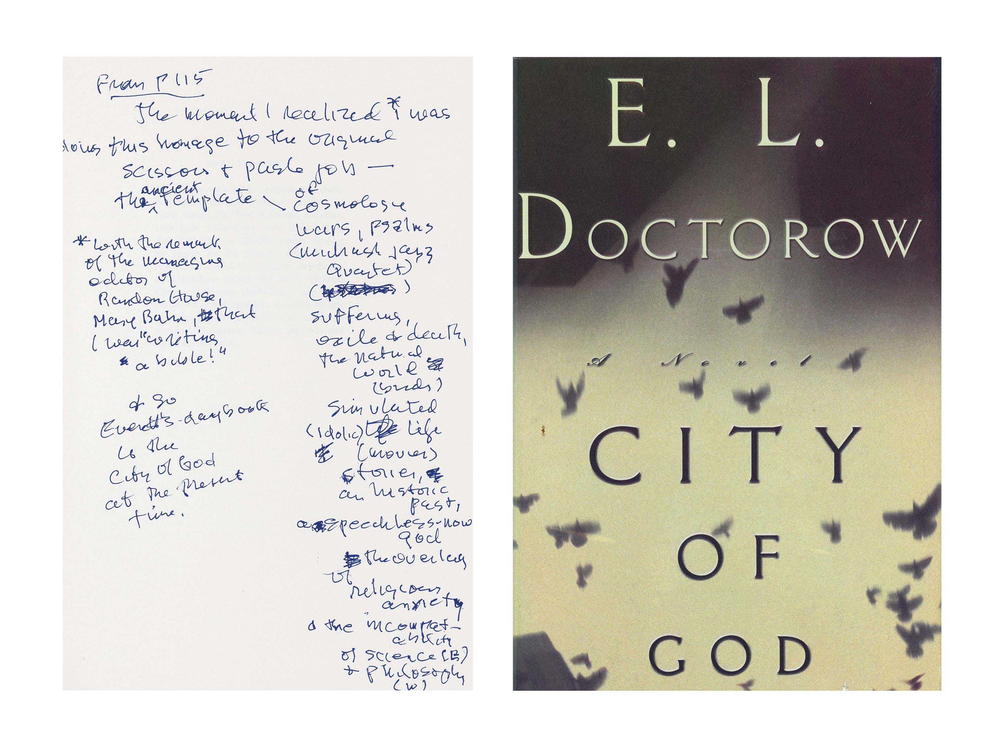 DOCTOROW, E. L. (b. 1931). City of God. New York Random House, [2000]. 8°. Original black cloth
