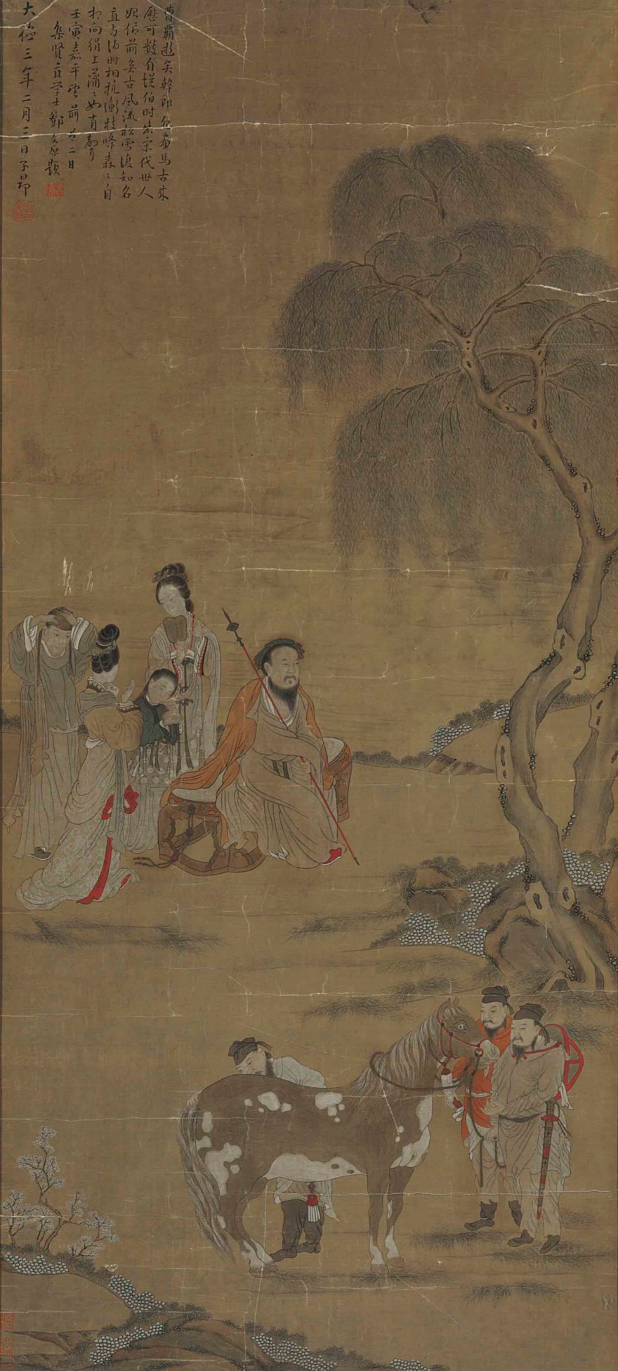 zhao-mengfu-in-the-style-of-1254-1322-figures-with-horse-christie-s